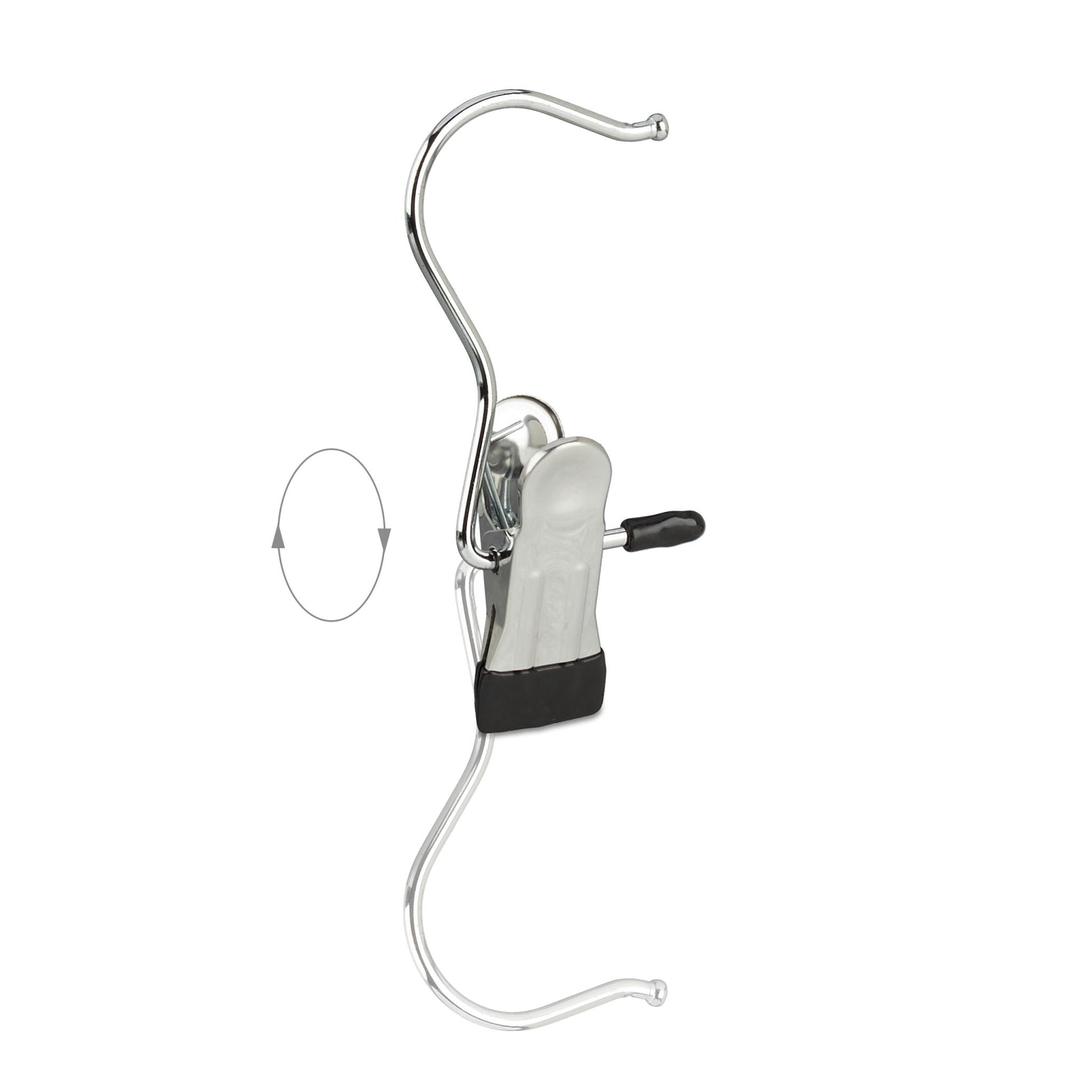 Stiefelklammern 20er-Set drehbar Schwarz-Silber von Relaxdays