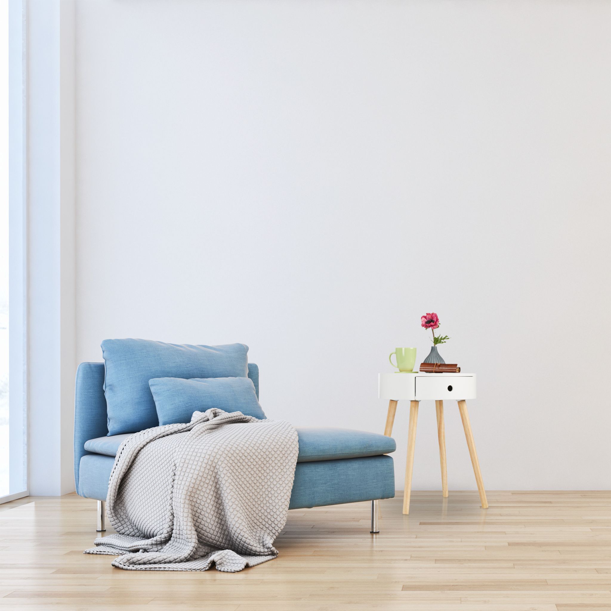 Beistelltisch weiss mit Schublade Weiss-Hellbraun von Relaxdays