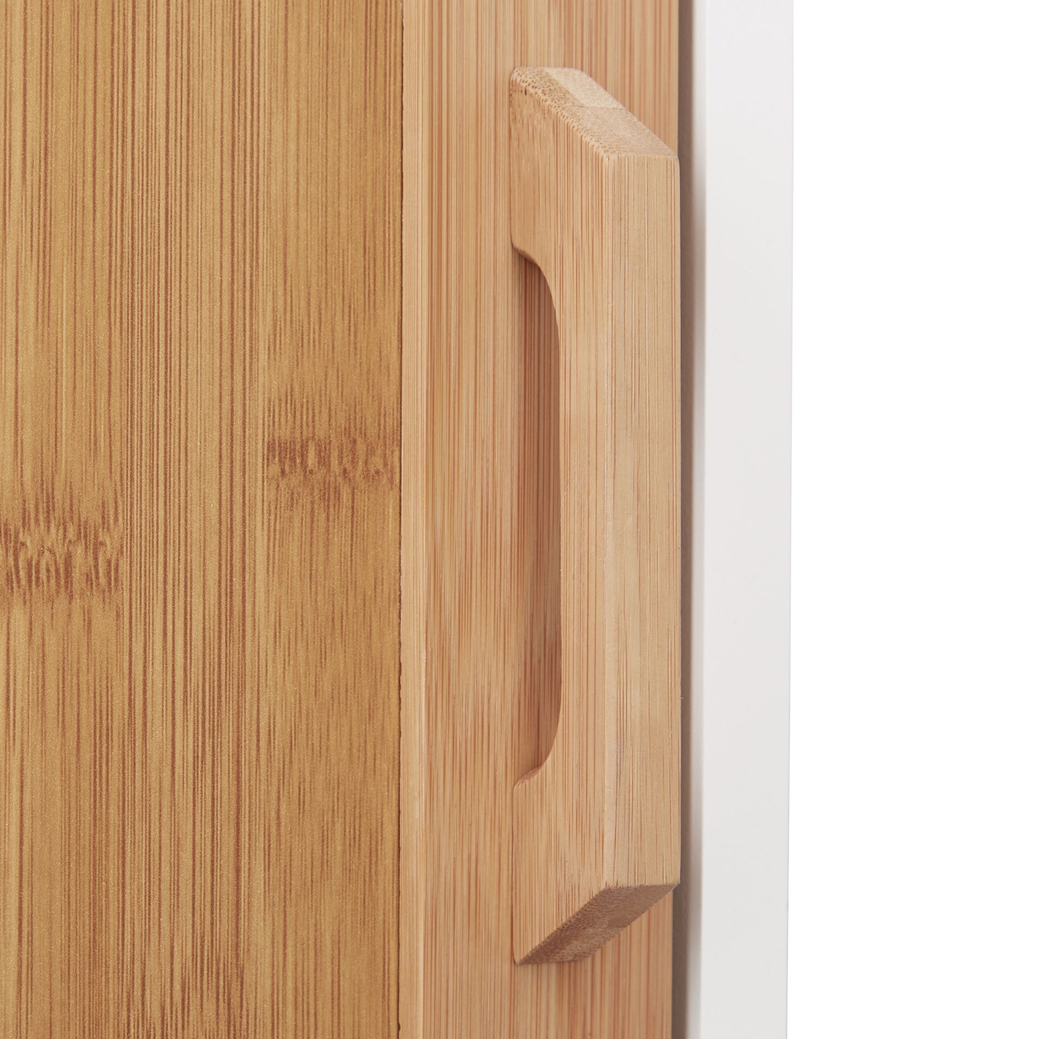 Badschrank hoch Weiss-Hellbraun von Relaxdays