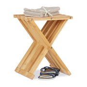 Klapphocker Bambus Hellbraun von Relaxdays