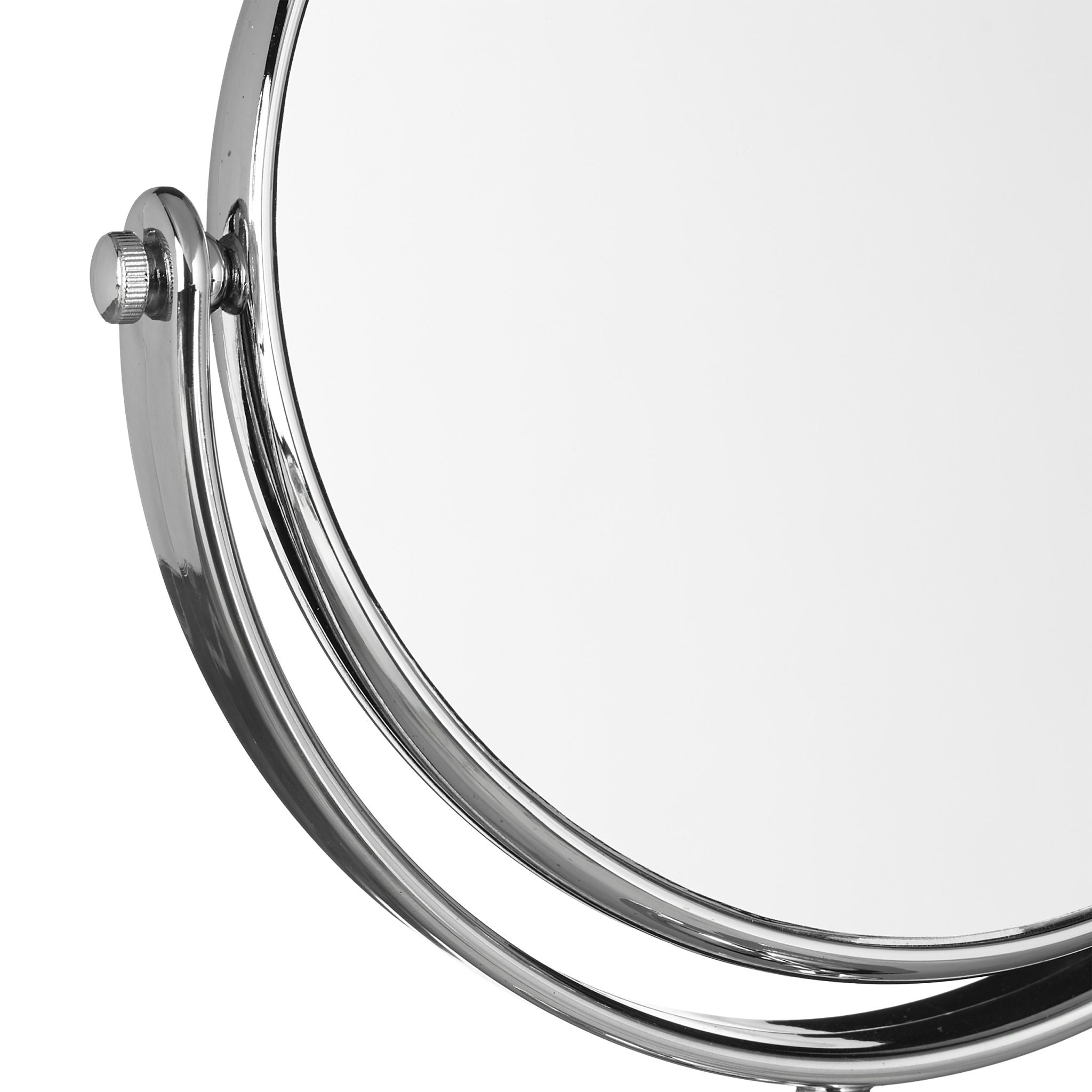 Kosmetikspiegel mit Vergrösserung stehend Silber-Transparent von Relaxdays