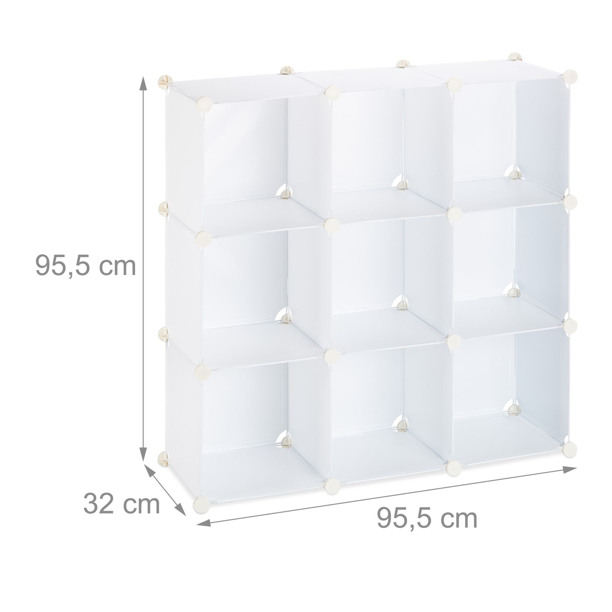 Regalsystem 9 Fächer Weiss von Relaxdays