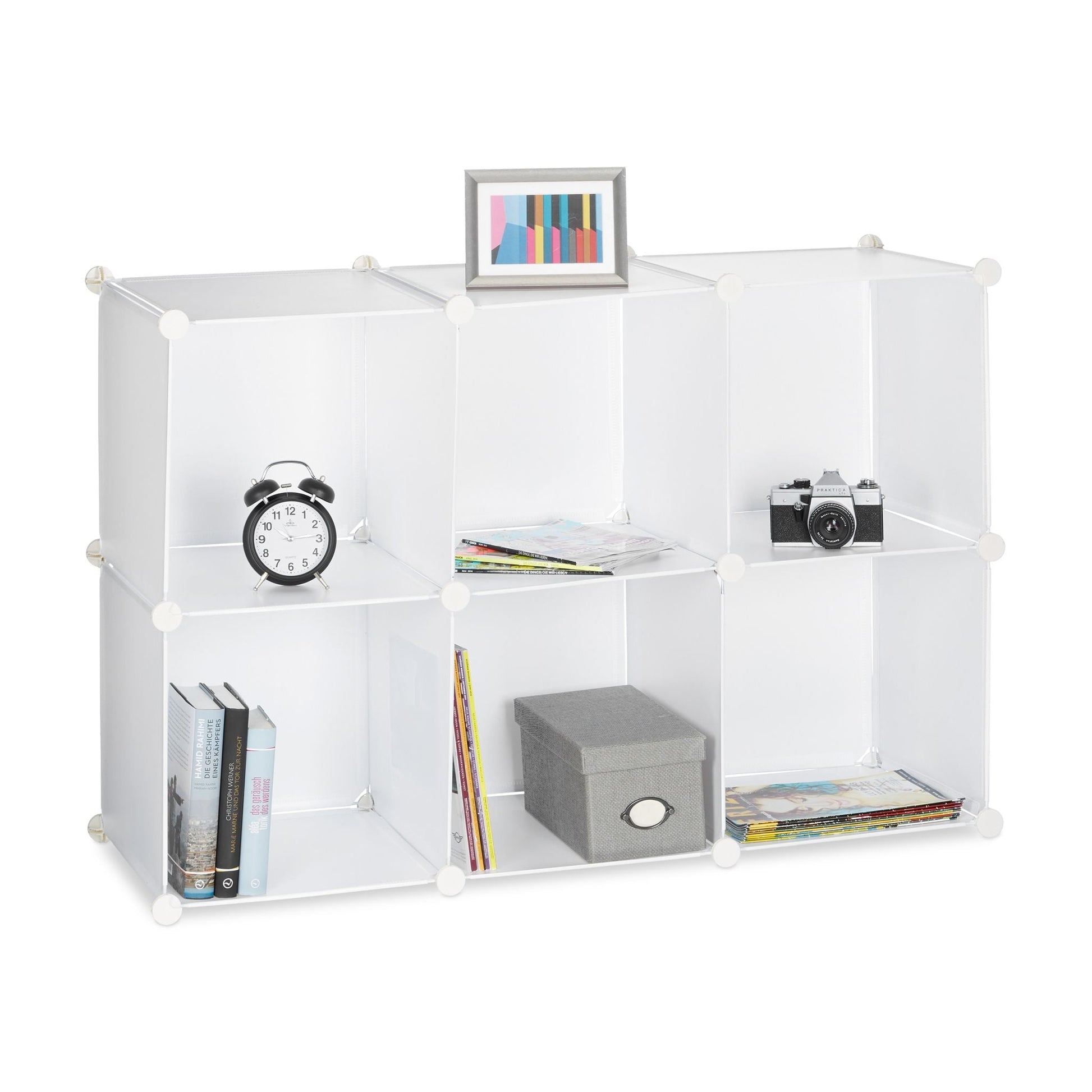 Regalsystem 6 Fächer Weiss von Relaxdays