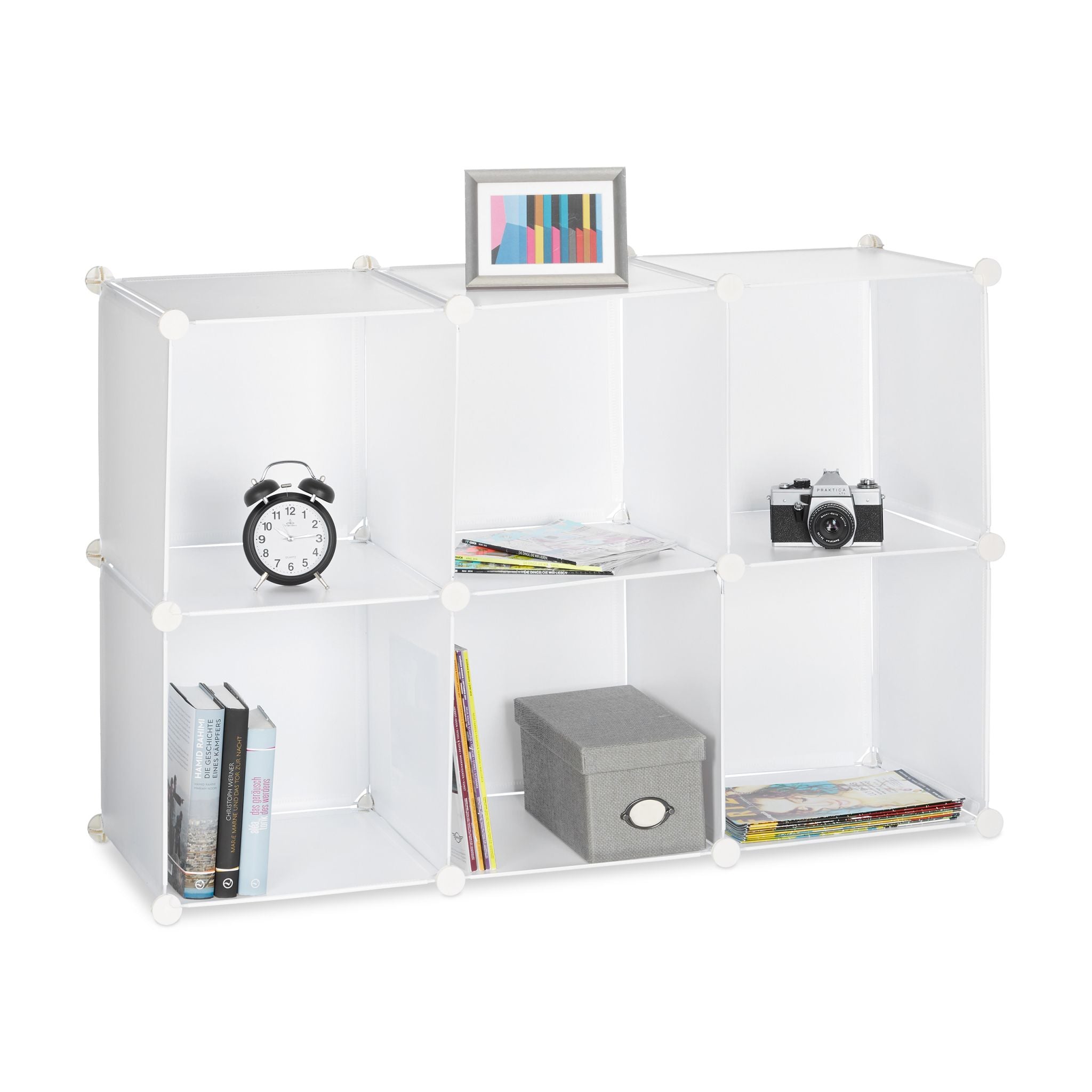 Regalsystem 6 Fächer Weiss von Relaxdays
