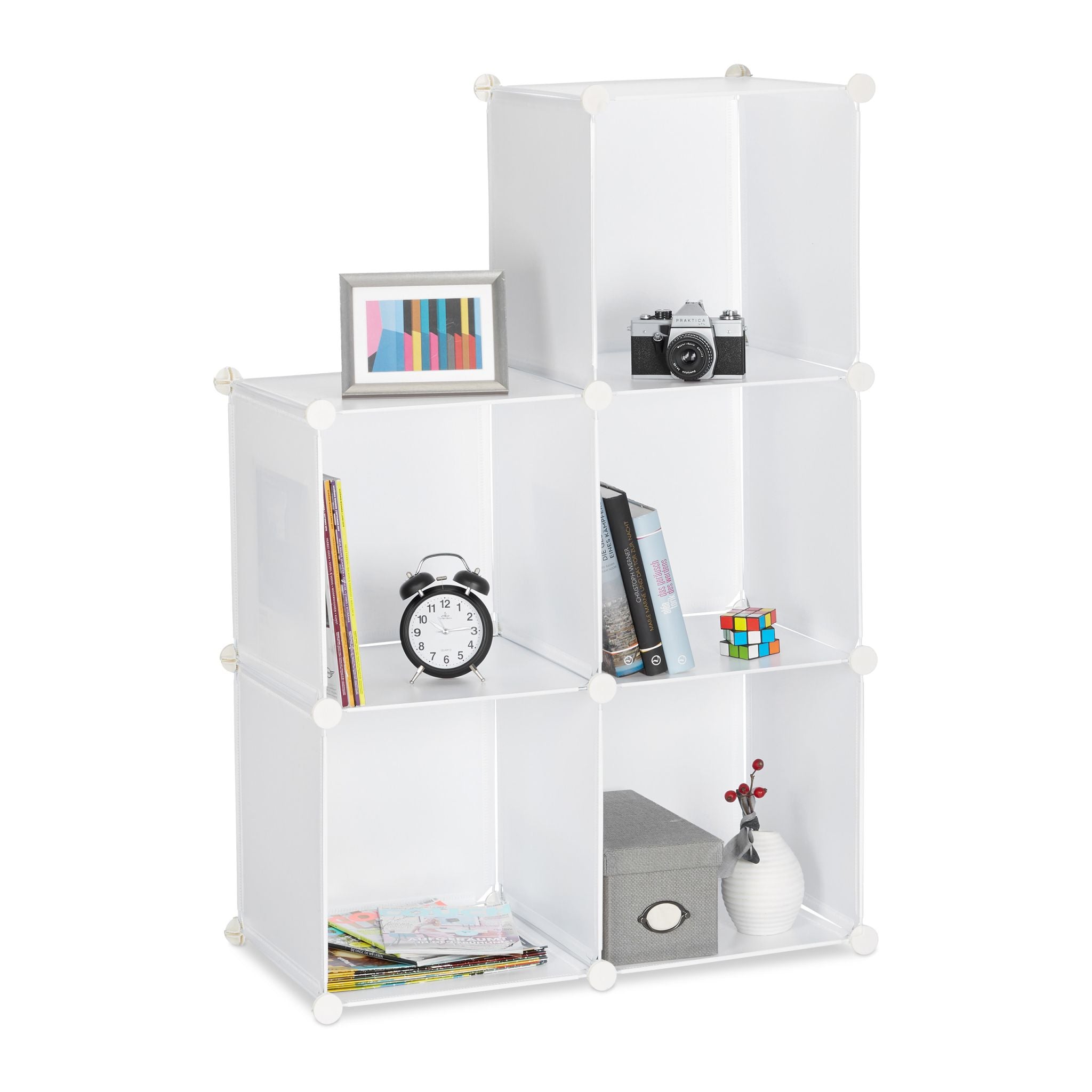 Regalsystem 6 Fächer Weiss von Relaxdays
