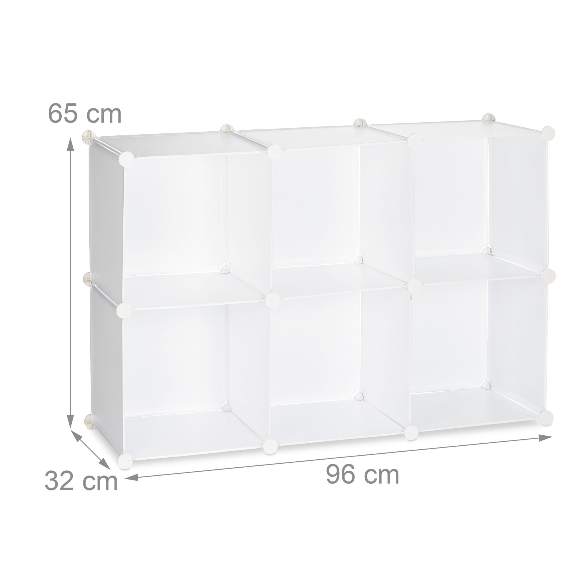 Regalsystem 6 Fächer Weiss von Relaxdays