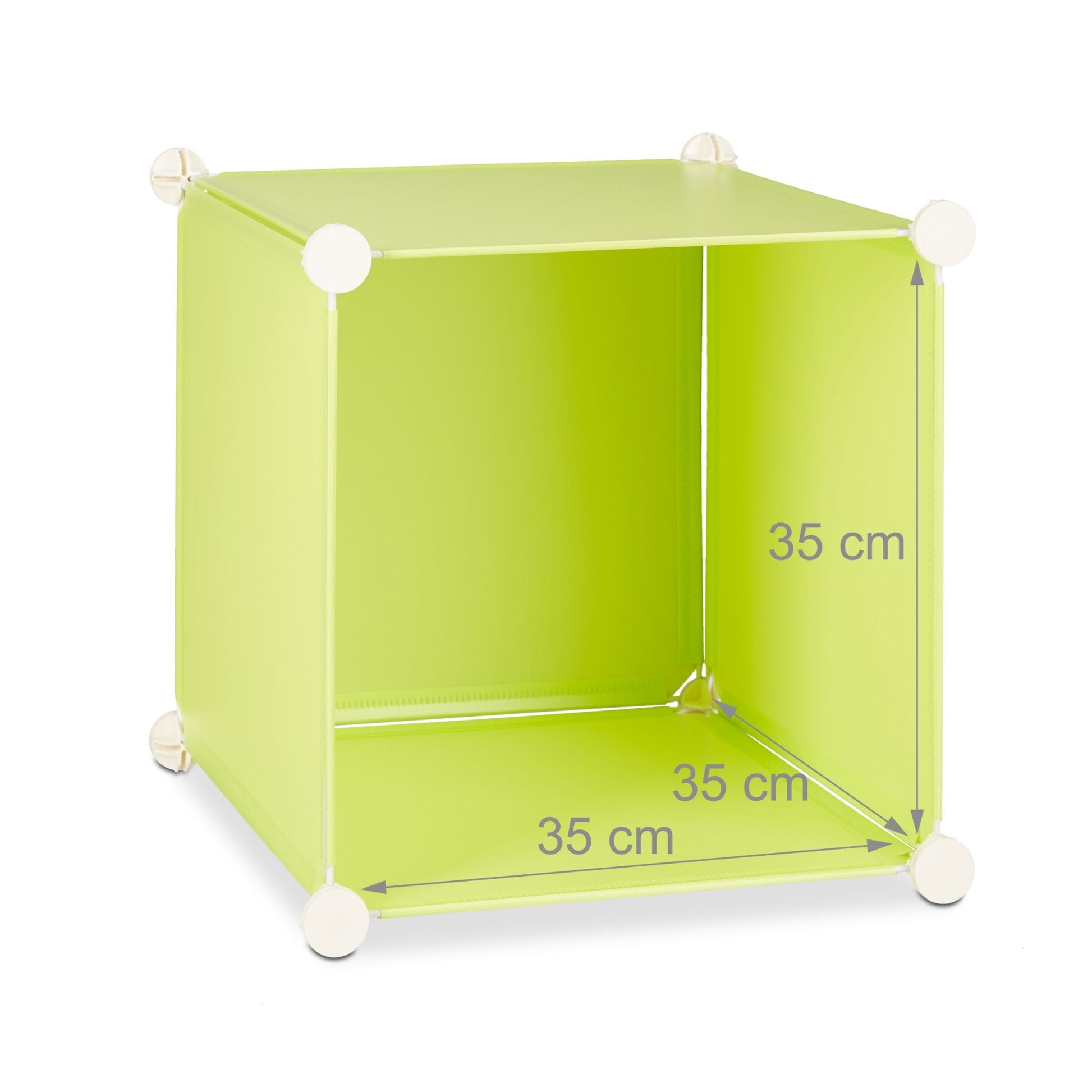 Kinderregal Stecksystem Grün-Hellblau-Hellbraun von Relaxdays