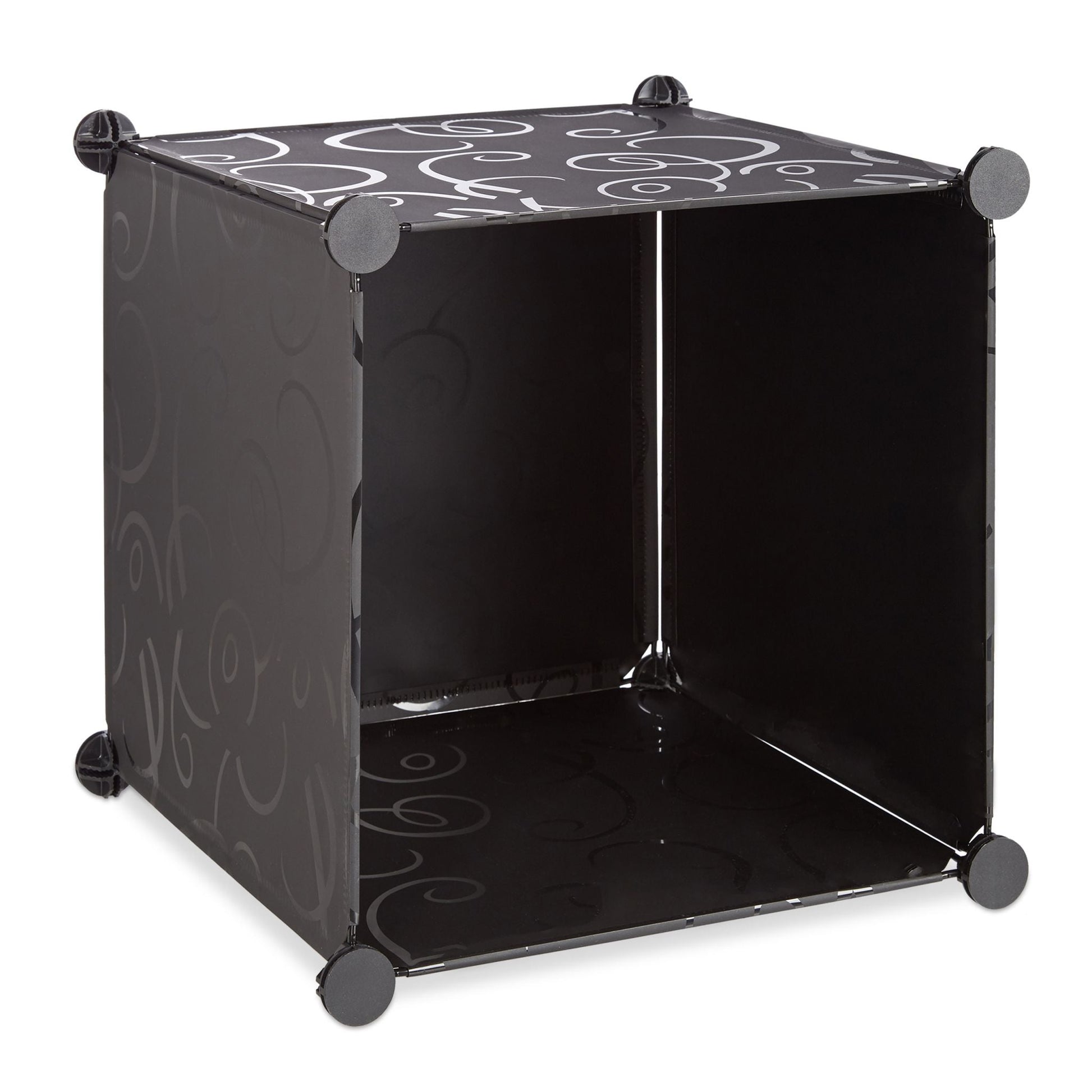 Regalsystem Kleiderschrank 11 Fächer Schwarz-Transparent von Relaxdays