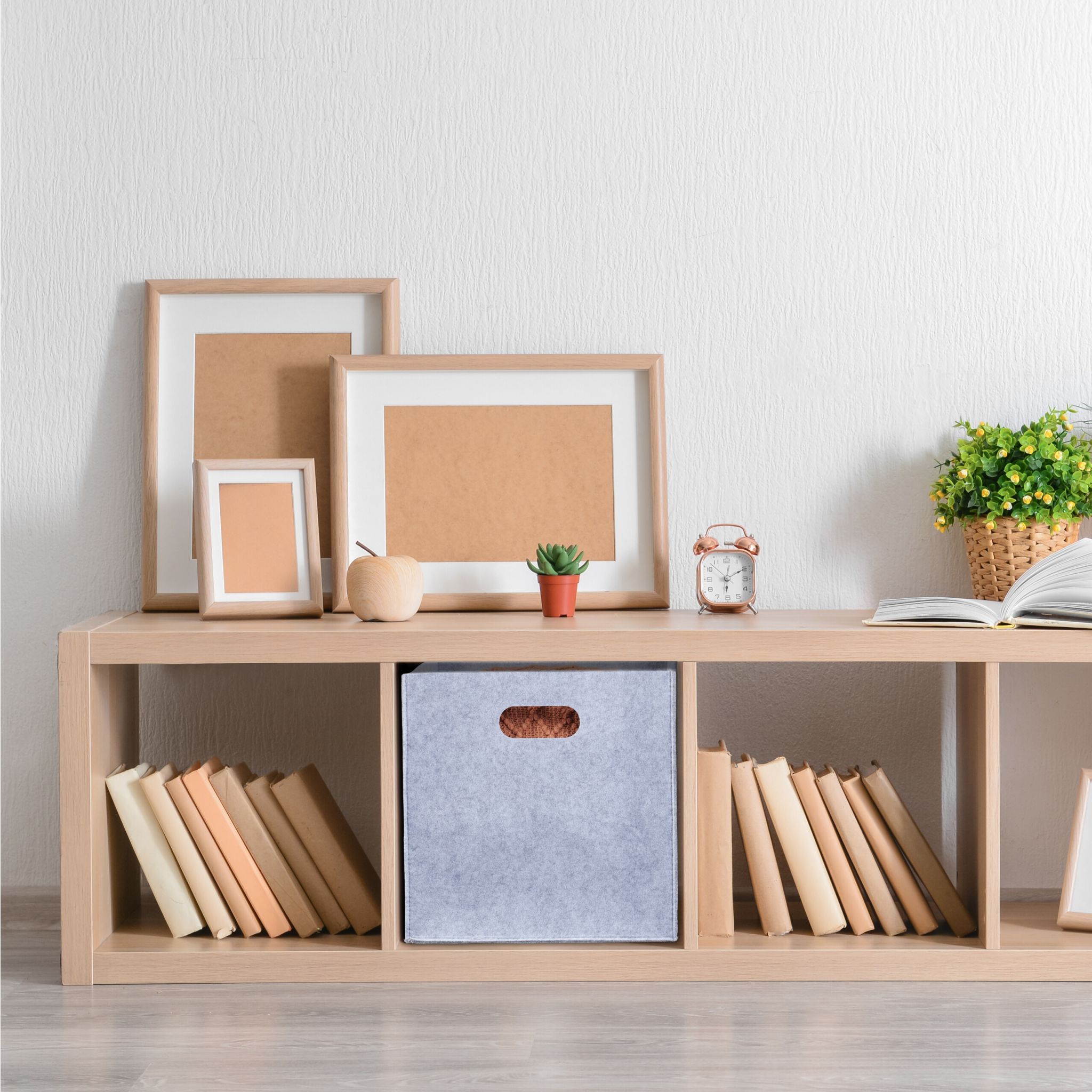 Quadratischer Filzkorb Grau von Relaxdays