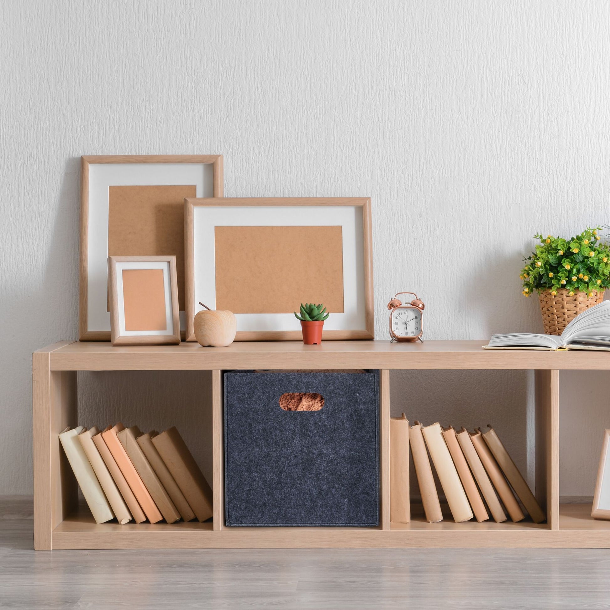 Quadratischer Filzkorb Anthrazit von Relaxdays