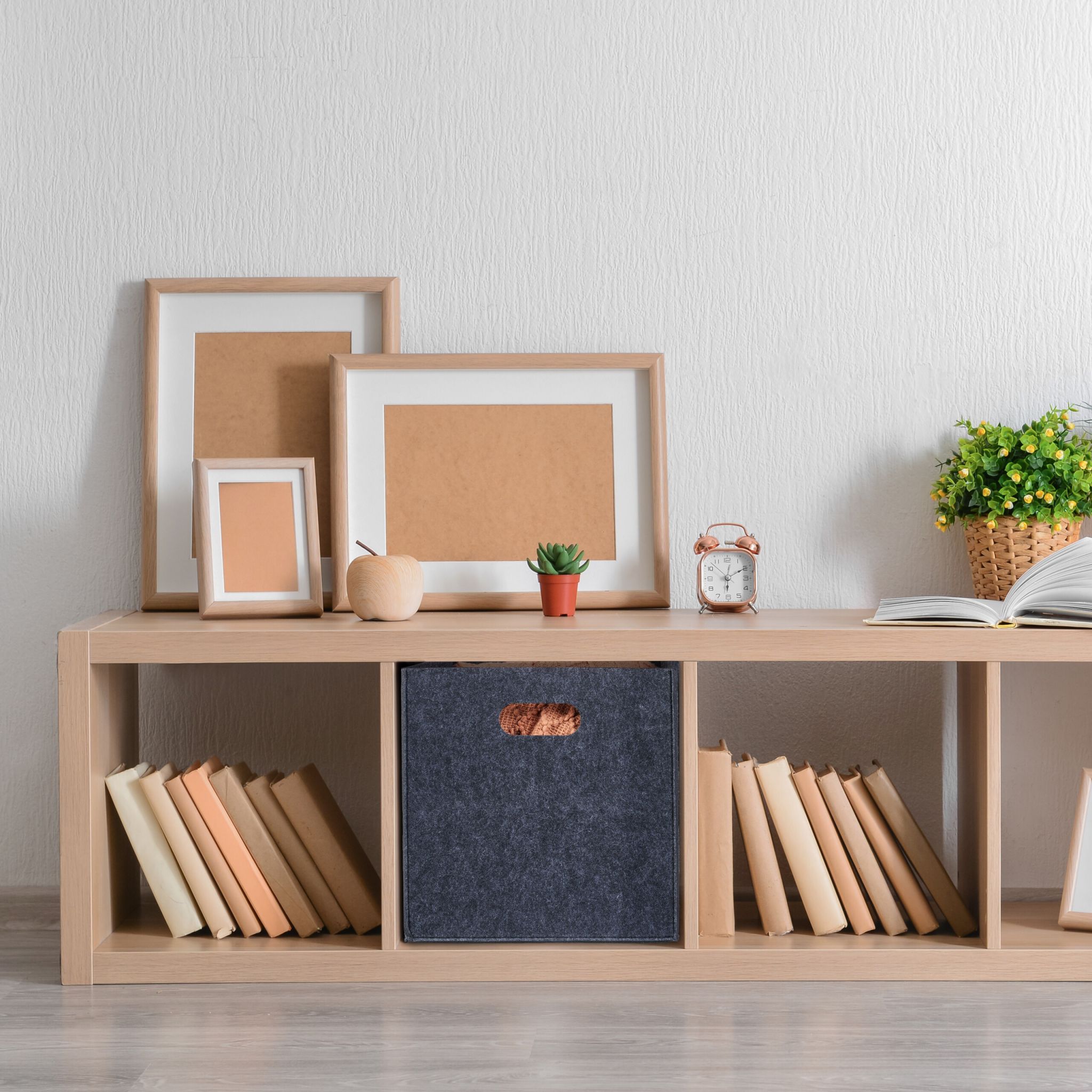 Quadratischer Filzkorb Anthrazit von Relaxdays