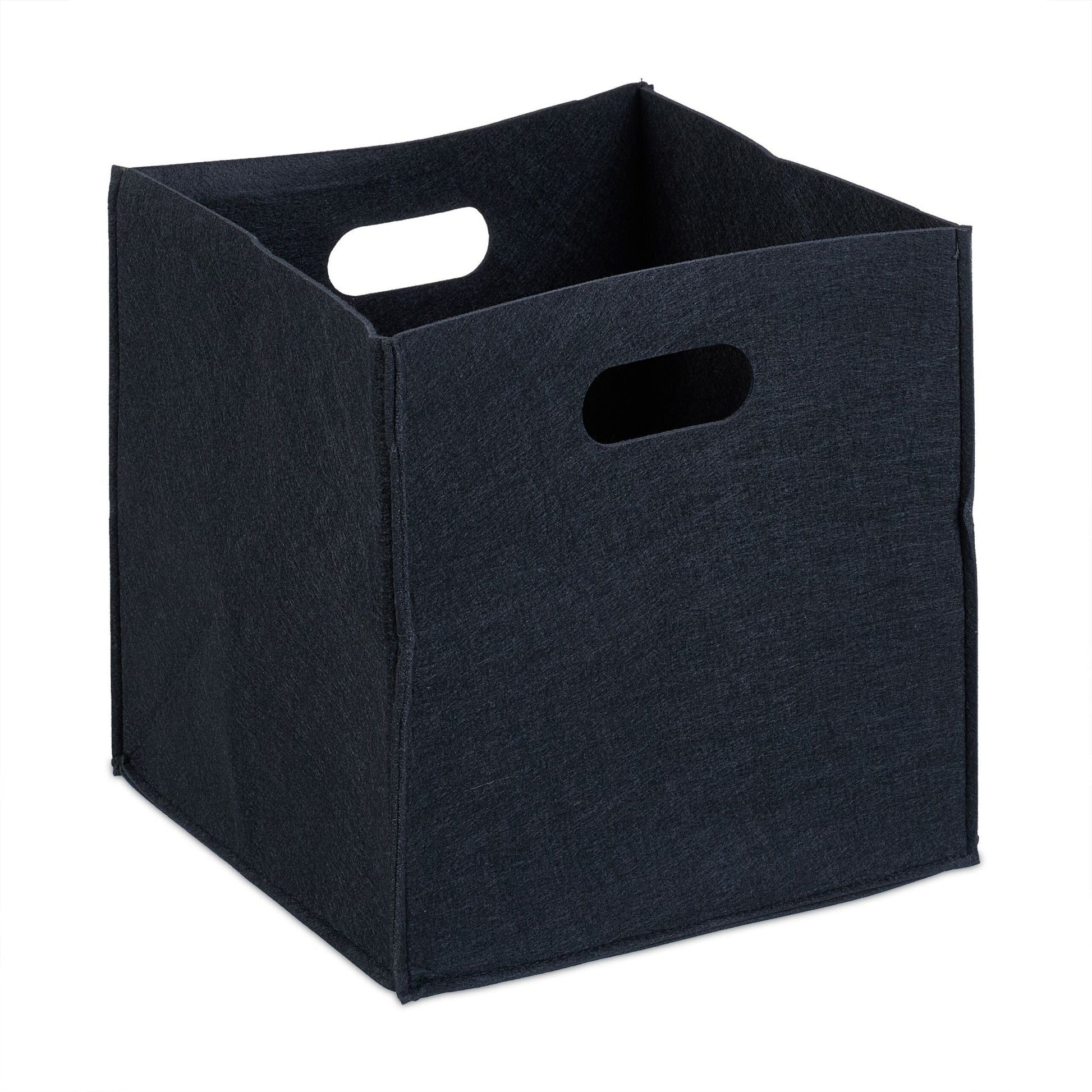 Quadratischer Filzkorb Schwarz von Relaxdays