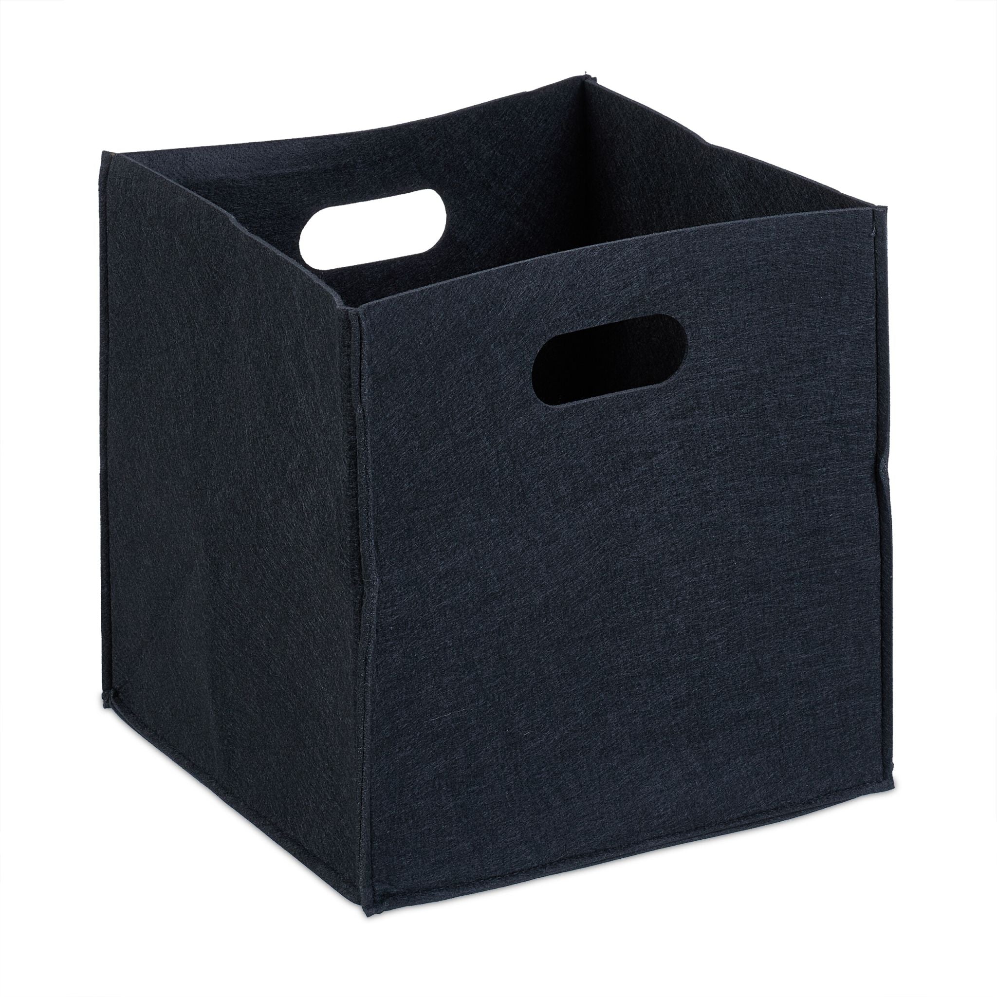 Quadratischer Filzkorb Schwarz von Relaxdays