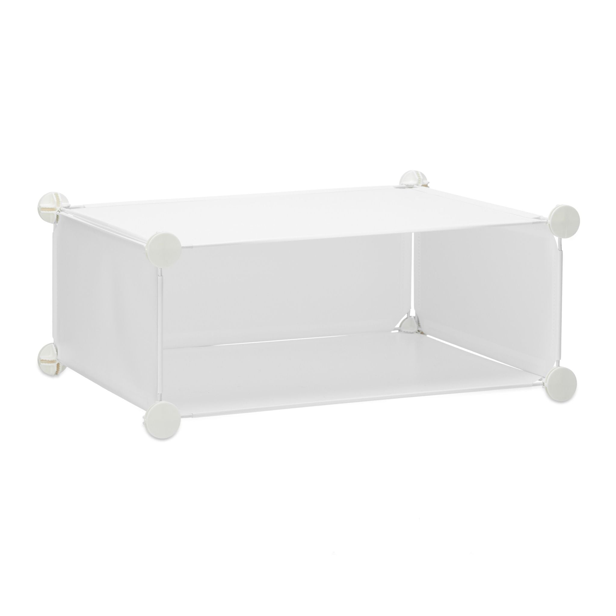 Schuhschrank mit 12 Fächern Weiss-Silber-Transparent von Relaxdays