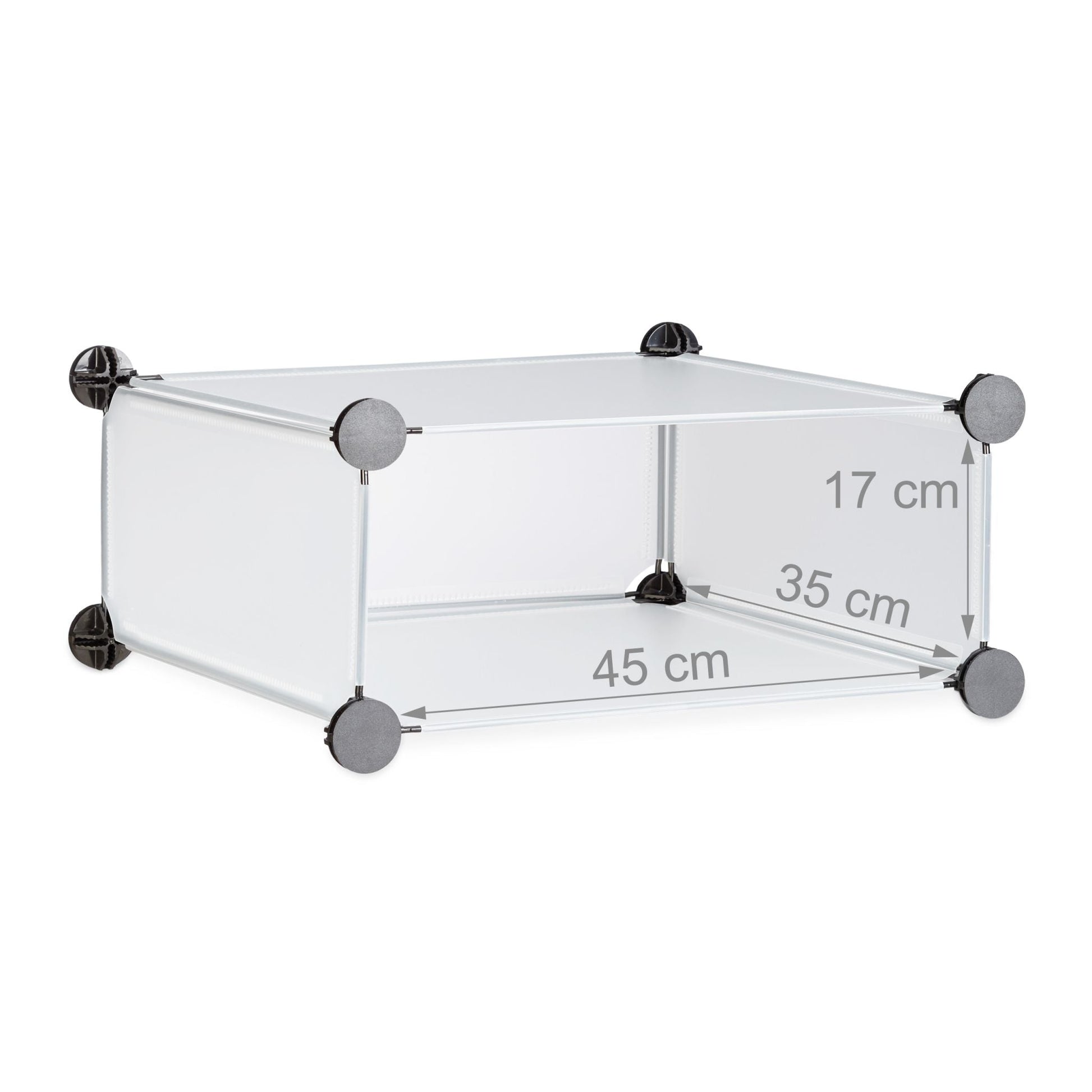 Schuhschrank mit 12 Fächern Schwarz-Silber-Transparent von Relaxdays