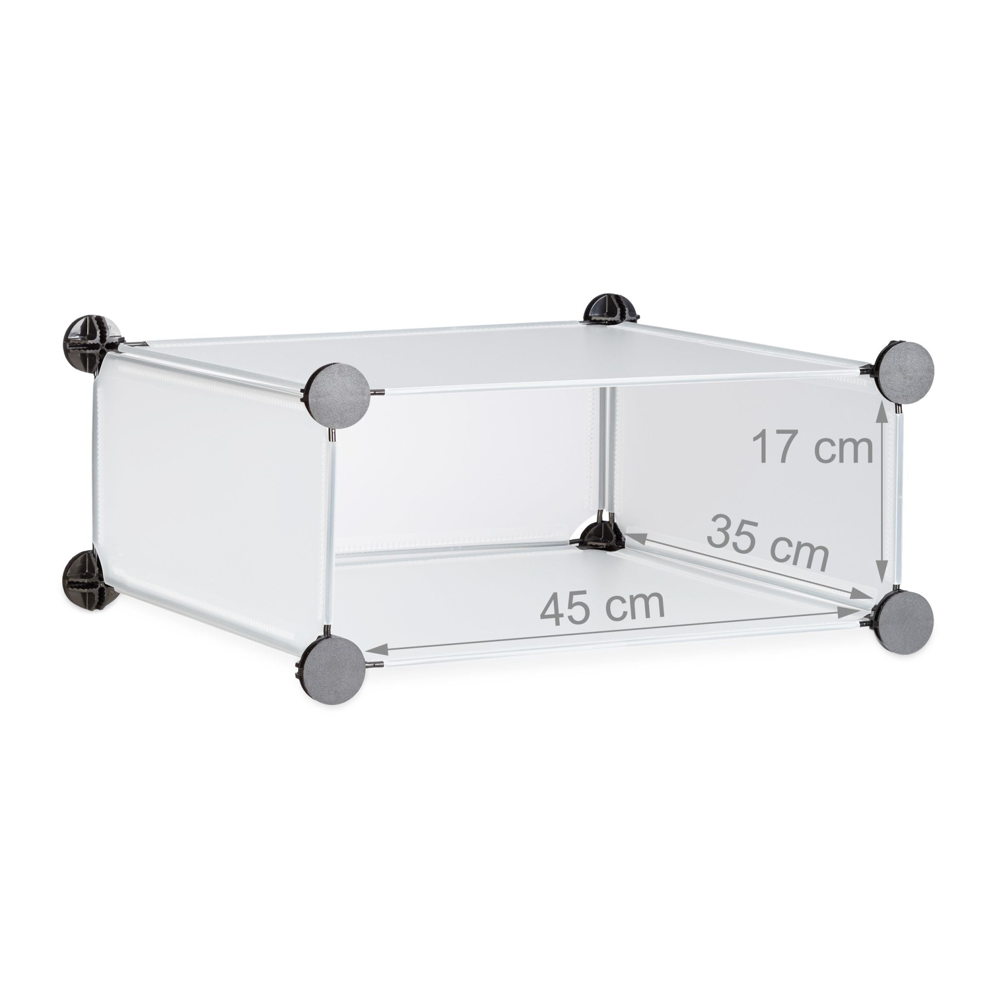 Schuhschrank mit 12 Fächern Schwarz-Silber-Transparent von Relaxdays