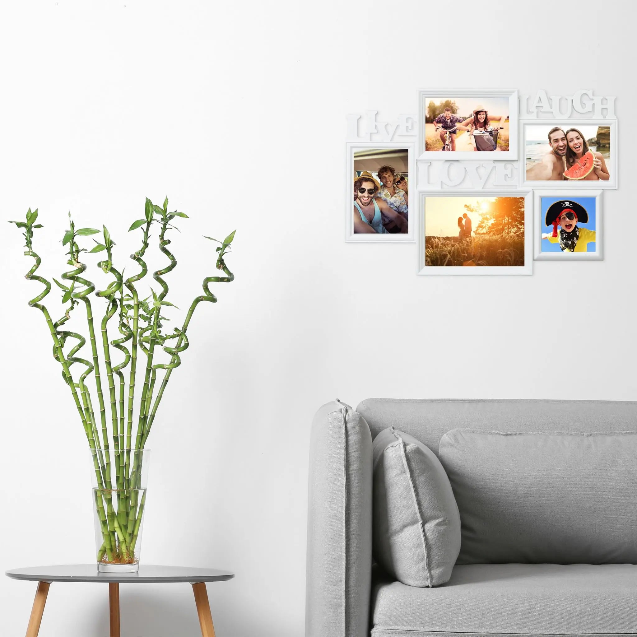 Bilderrahmen Live Love Laugh Schwarz von Relaxdays