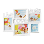 Bilderrahmen Live Love Laugh Weiss von Relaxdays