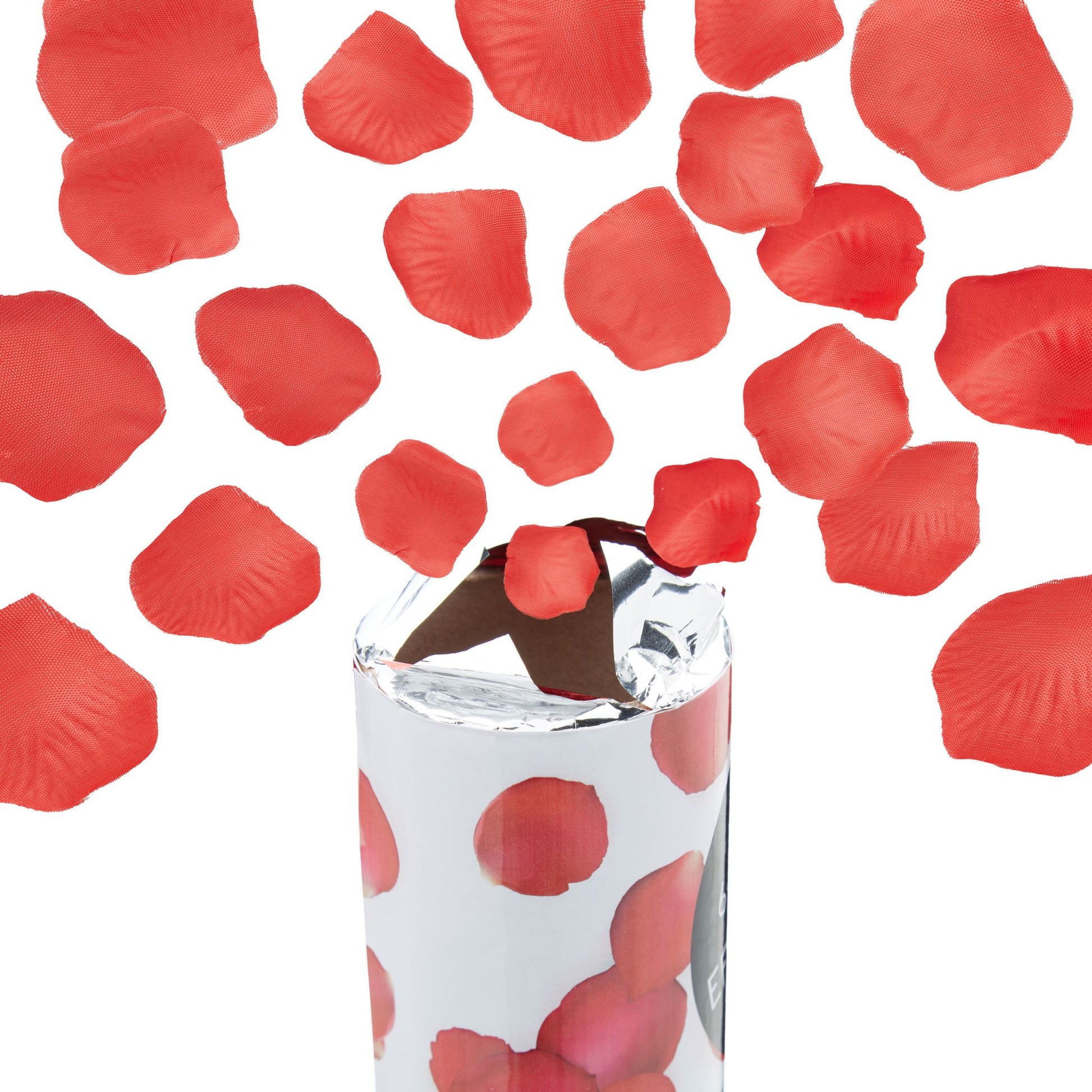 Party Popper Rosenblätter 40cm Weiss-Rot-Schwarz von Relaxdays