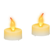 LED-Teelicht 2er-Set Weiss von Relaxdays