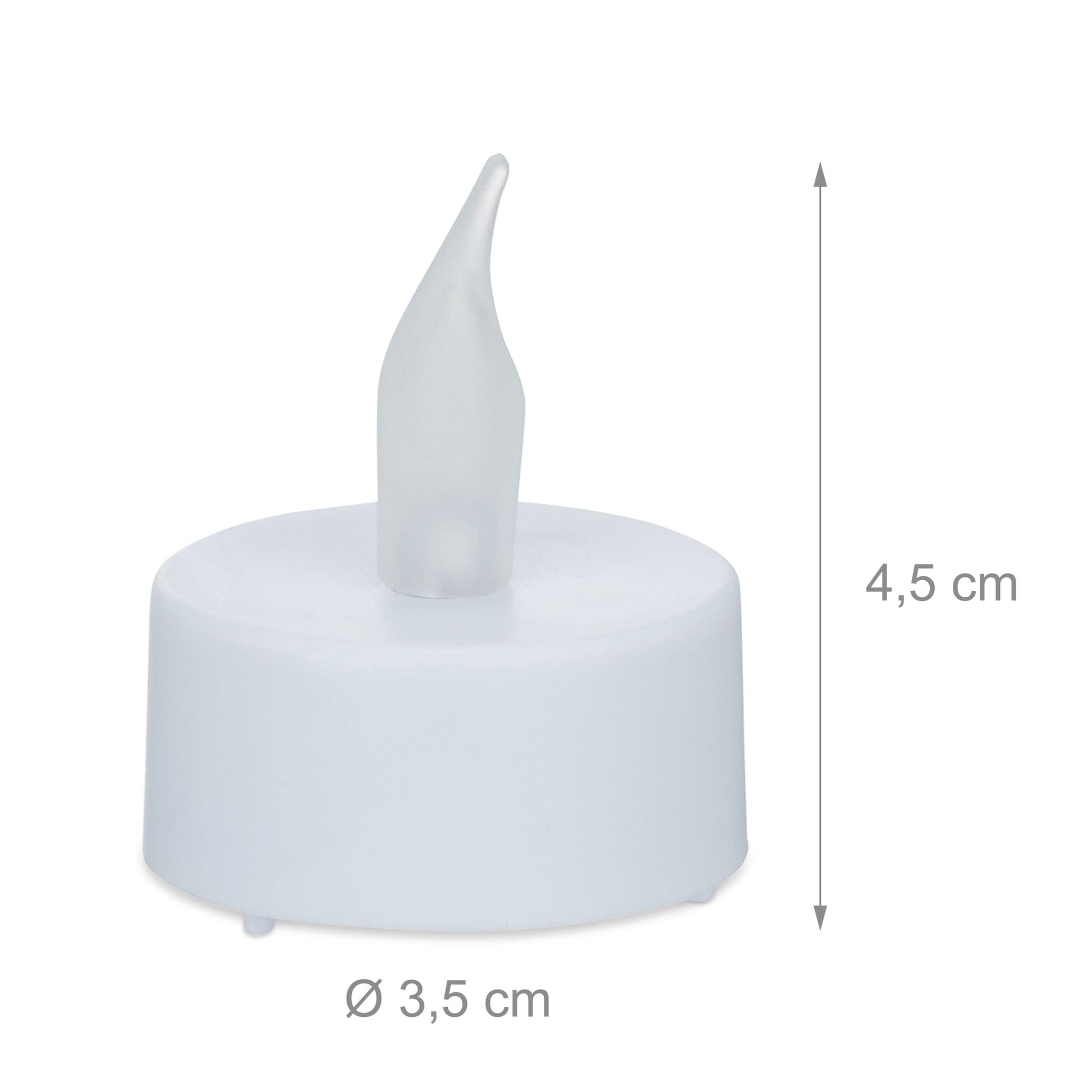 LED-Teelicht 2er-Set Weiss von Relaxdays