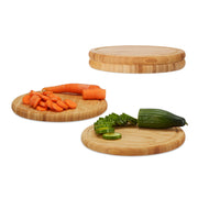 Frühstücksbrettchen Set 25cm Hellbraun von Relaxdays