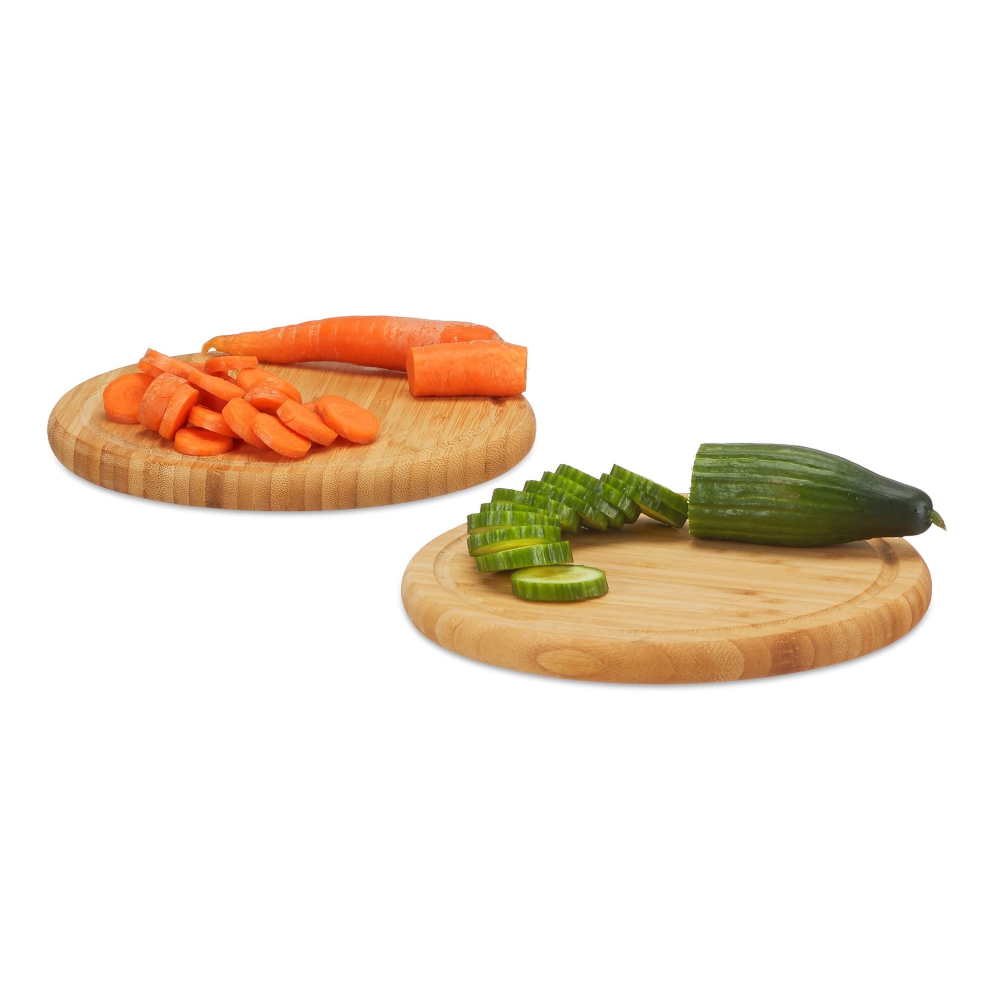 Frühstücksbrettchen Set 30cm Hellbraun von Relaxdays