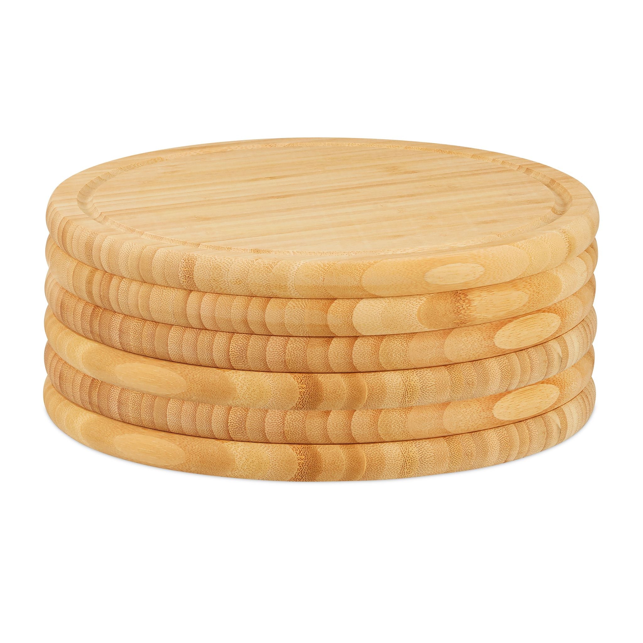 Frühstücksbrettchen Set 30cm Hellbraun von Relaxdays