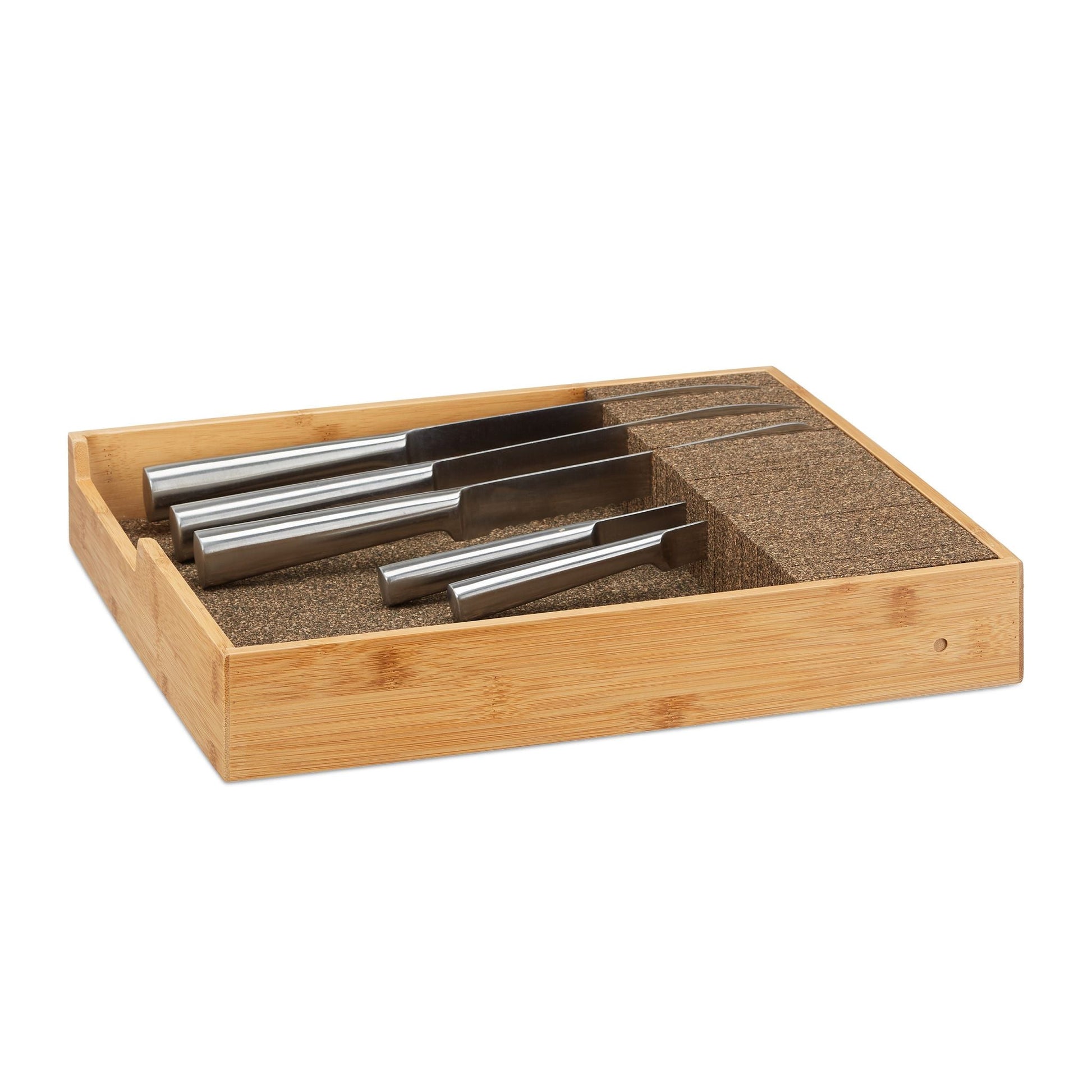 Messerhalter Bambus Braun-Hellbraun von Relaxdays