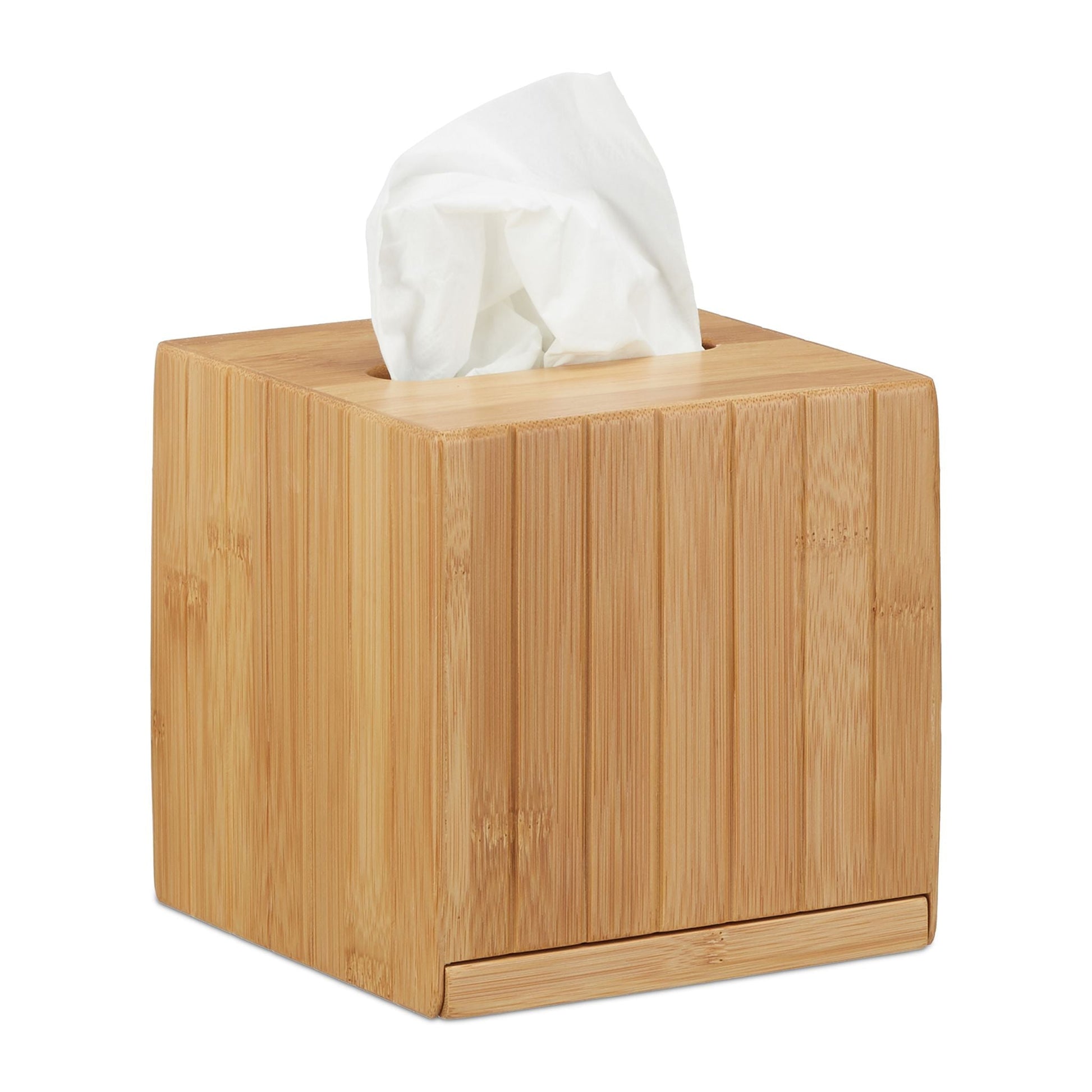 Kosmetiktücherbox quadratisch Hellbraun von Relaxdays