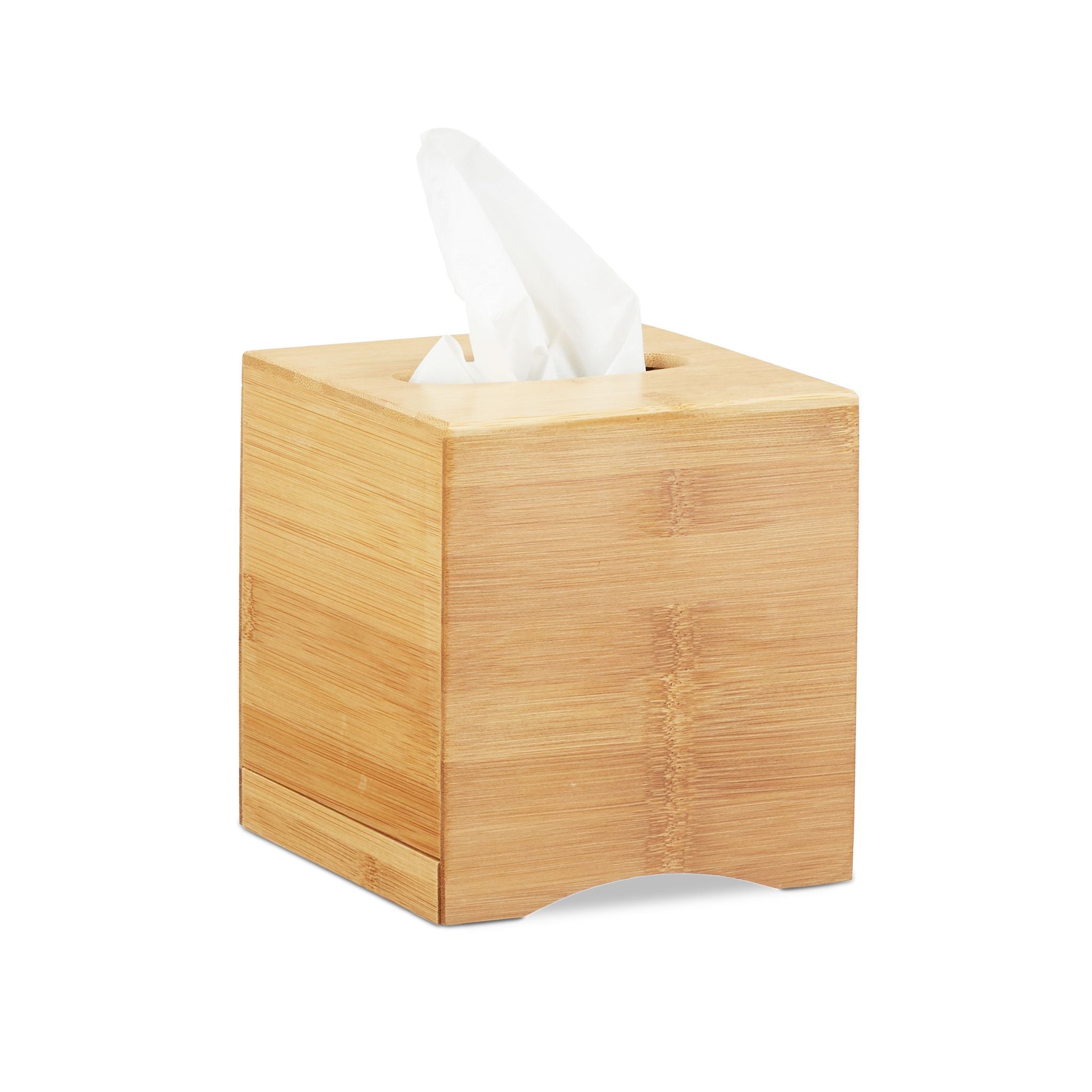 Kosmetiktücherbox quadratisch Hellbraun von Relaxdays