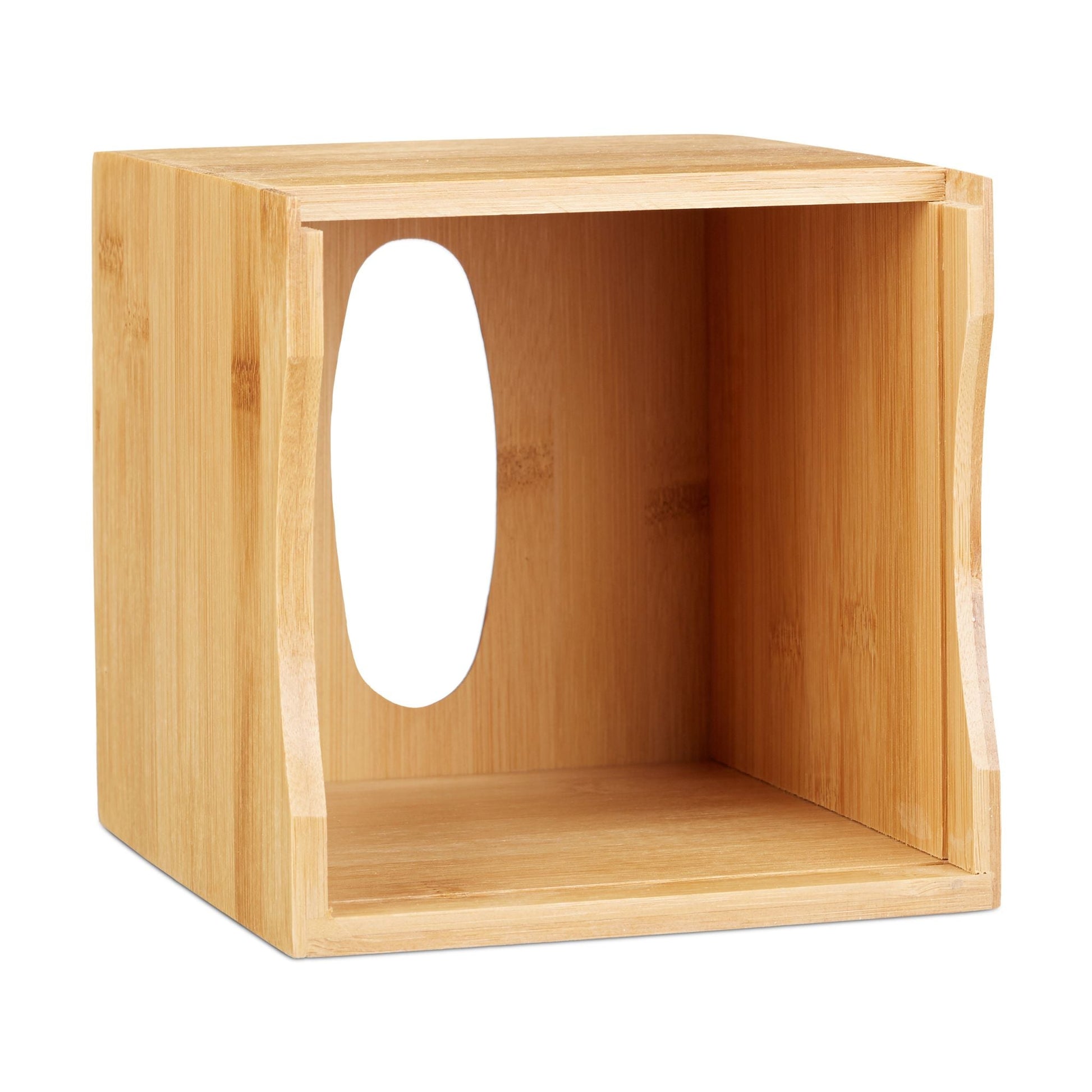 Kosmetiktücherbox quadratisch Hellbraun von Relaxdays