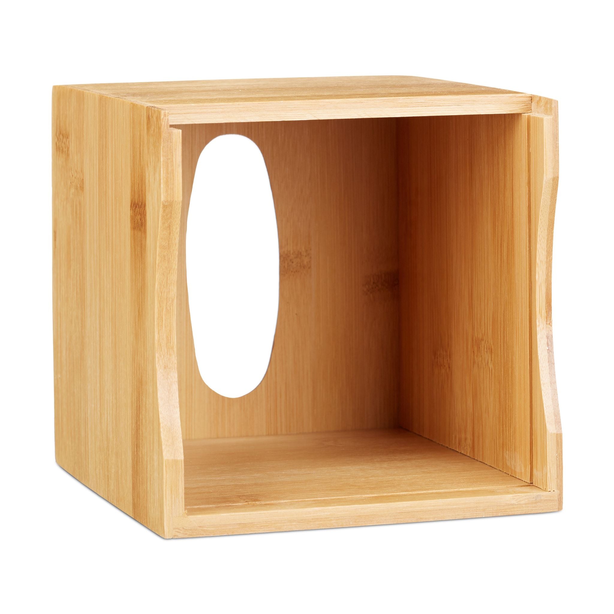 Kosmetiktücherbox quadratisch Hellbraun von Relaxdays