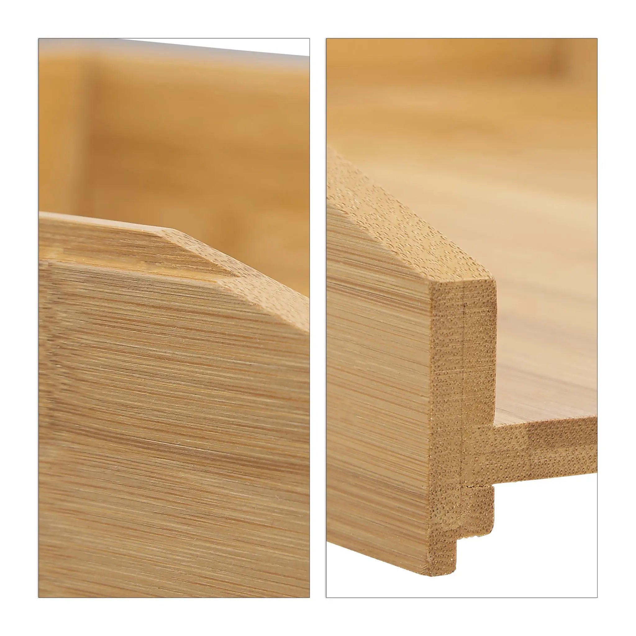 Dokumentenablage stapelbar Bambus Hellbraun von Relaxdays