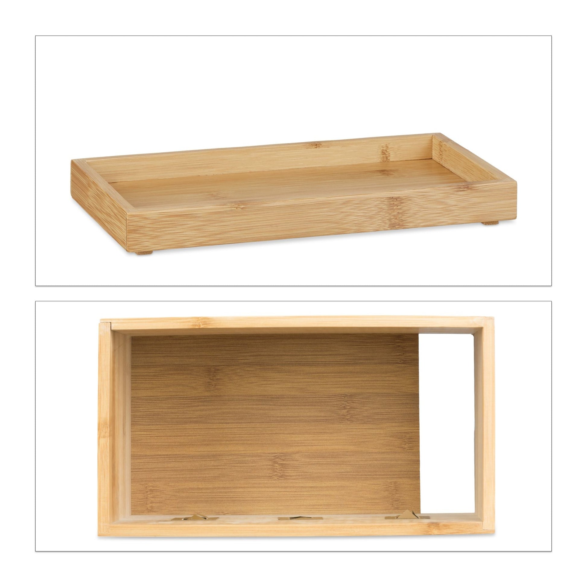 Kabelbox Bambus Hellbraun von Relaxdays