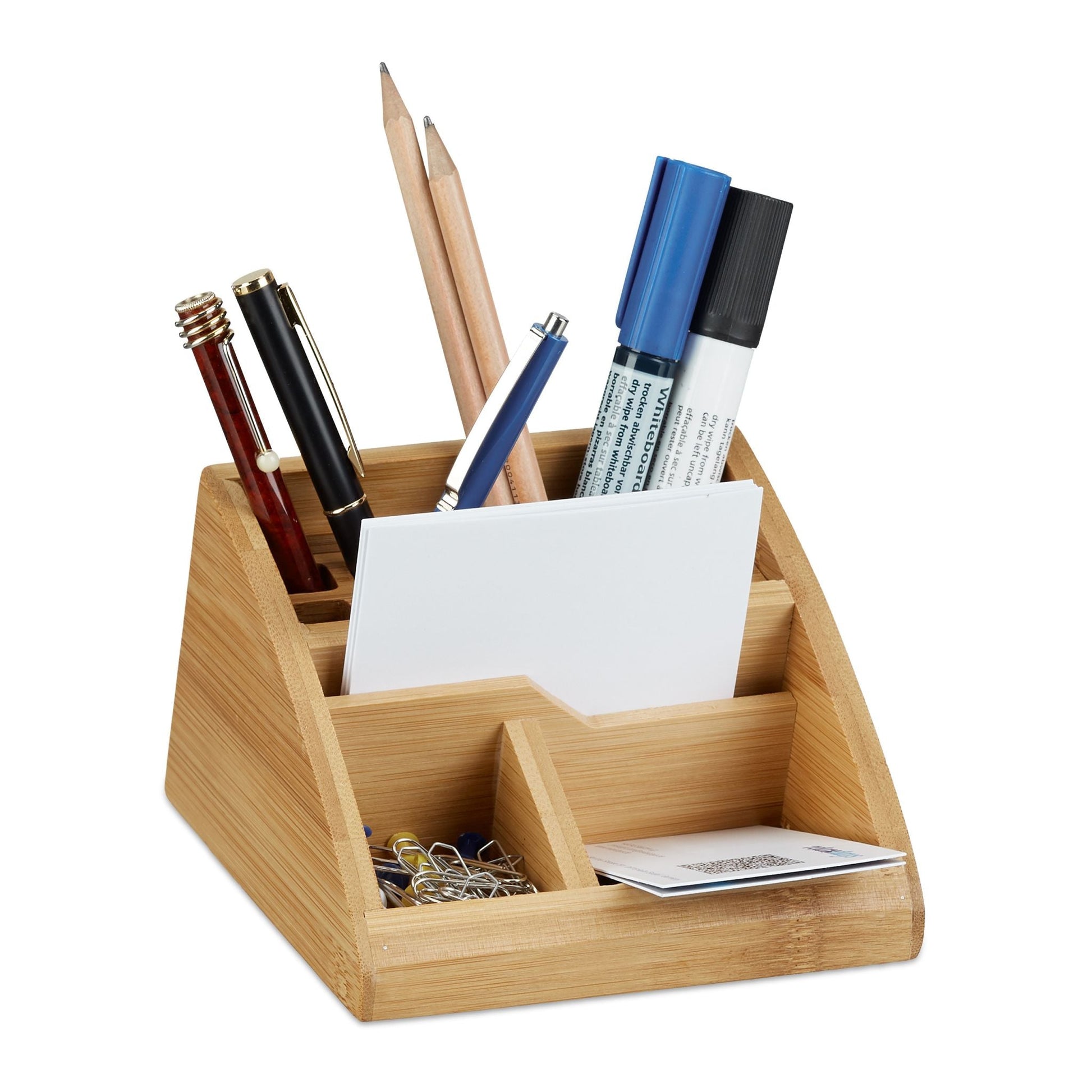 Schreibtisch Organizer Bambus Hellbraun von Relaxdays
