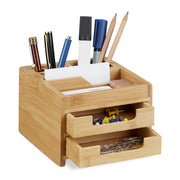 Schreibtisch Organizer Bambus Hellbraun von Relaxdays