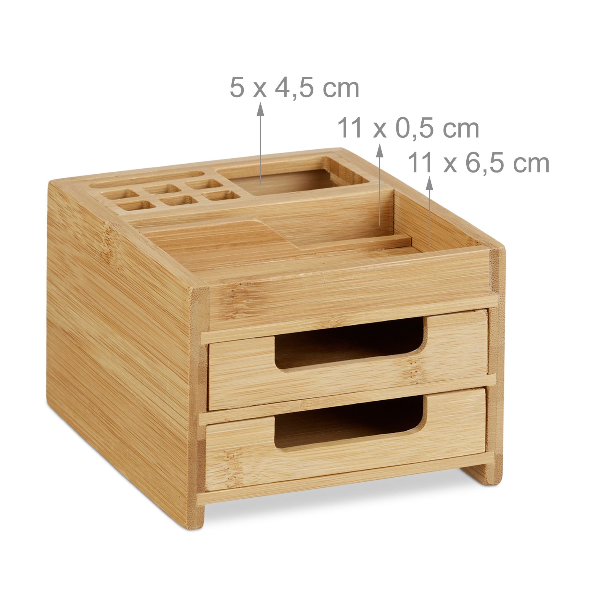 Schreibtisch Organizer Bambus Hellbraun von Relaxdays