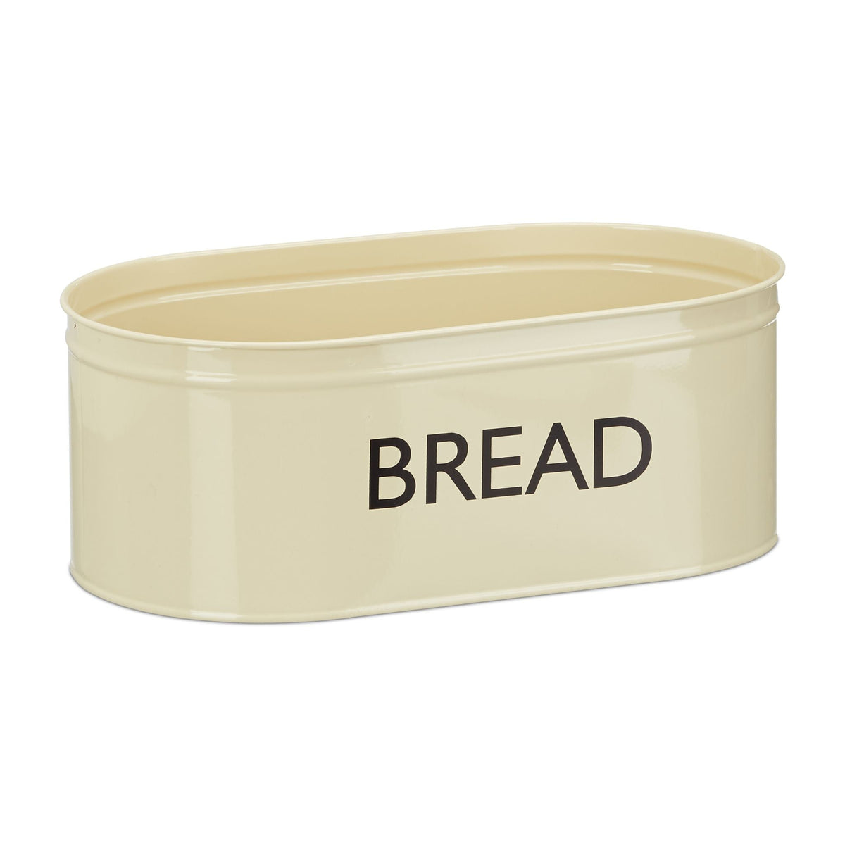 Brotkasten Retro XL Beige-Hellbraun-Schwarz von Relaxdays