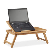 Höhenverstellbarer Laptoptisch Bambus Hellbraun von Relaxdays