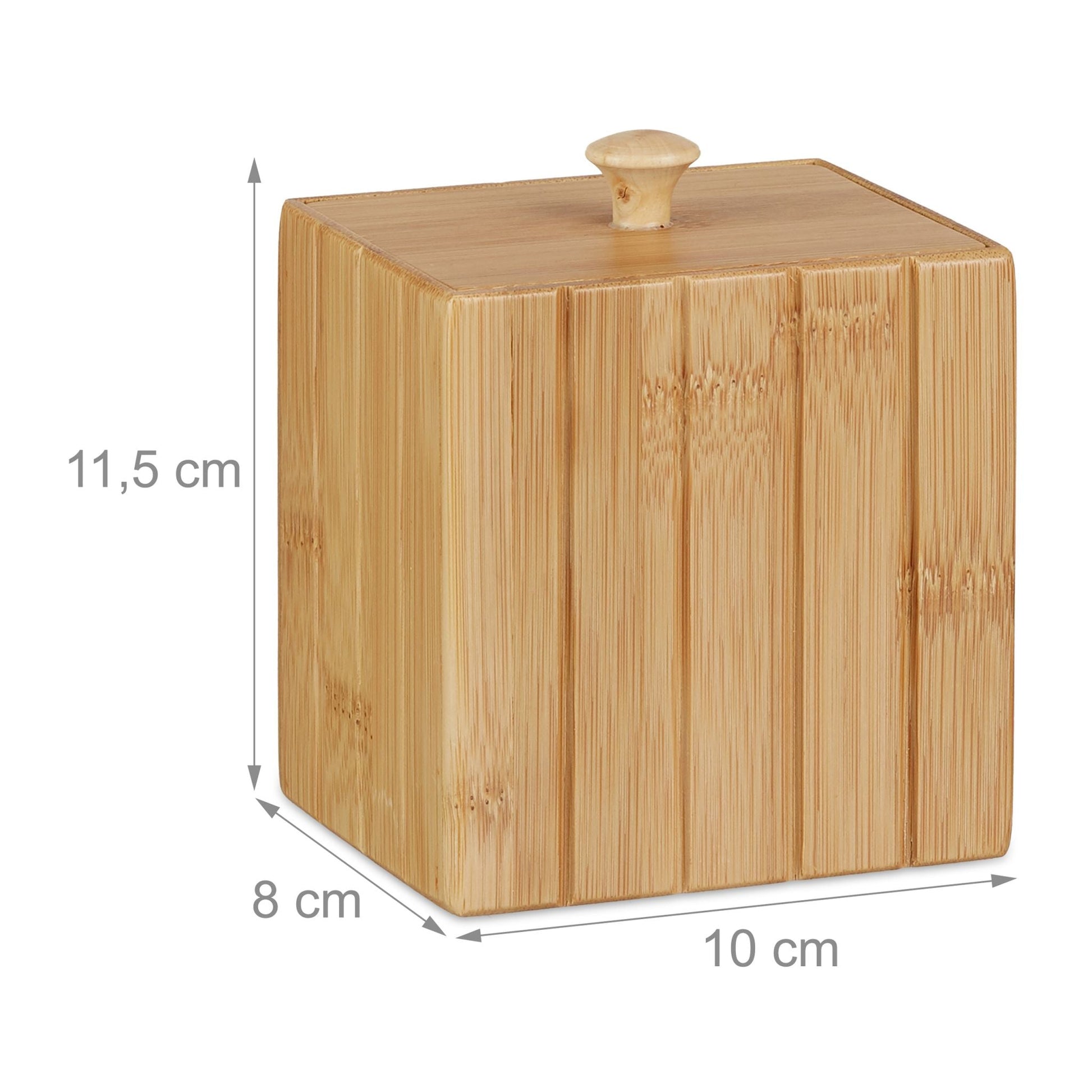 Aufbewahrungsbox mit Deckel Hellbraun von Relaxdays