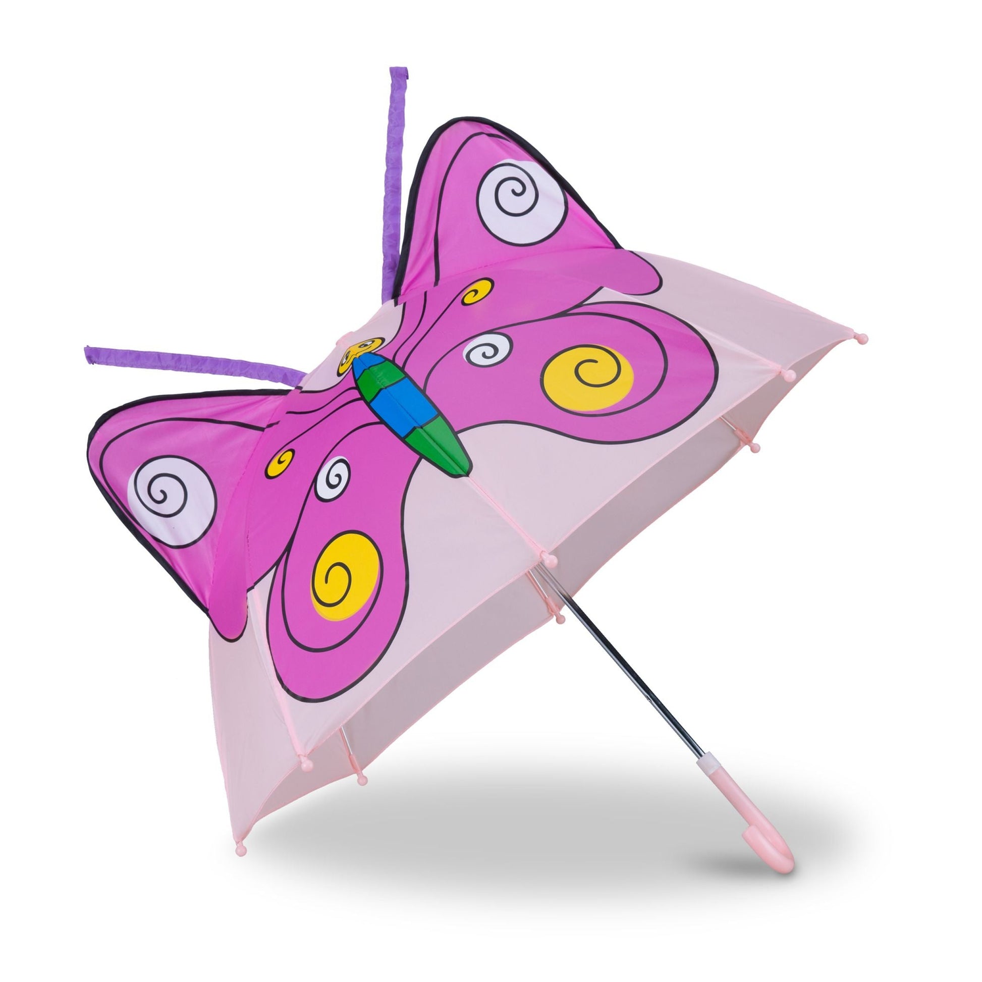 Kinderregenschirm mit 3D Motiv Lila-Pink-Rosa von Relaxdays