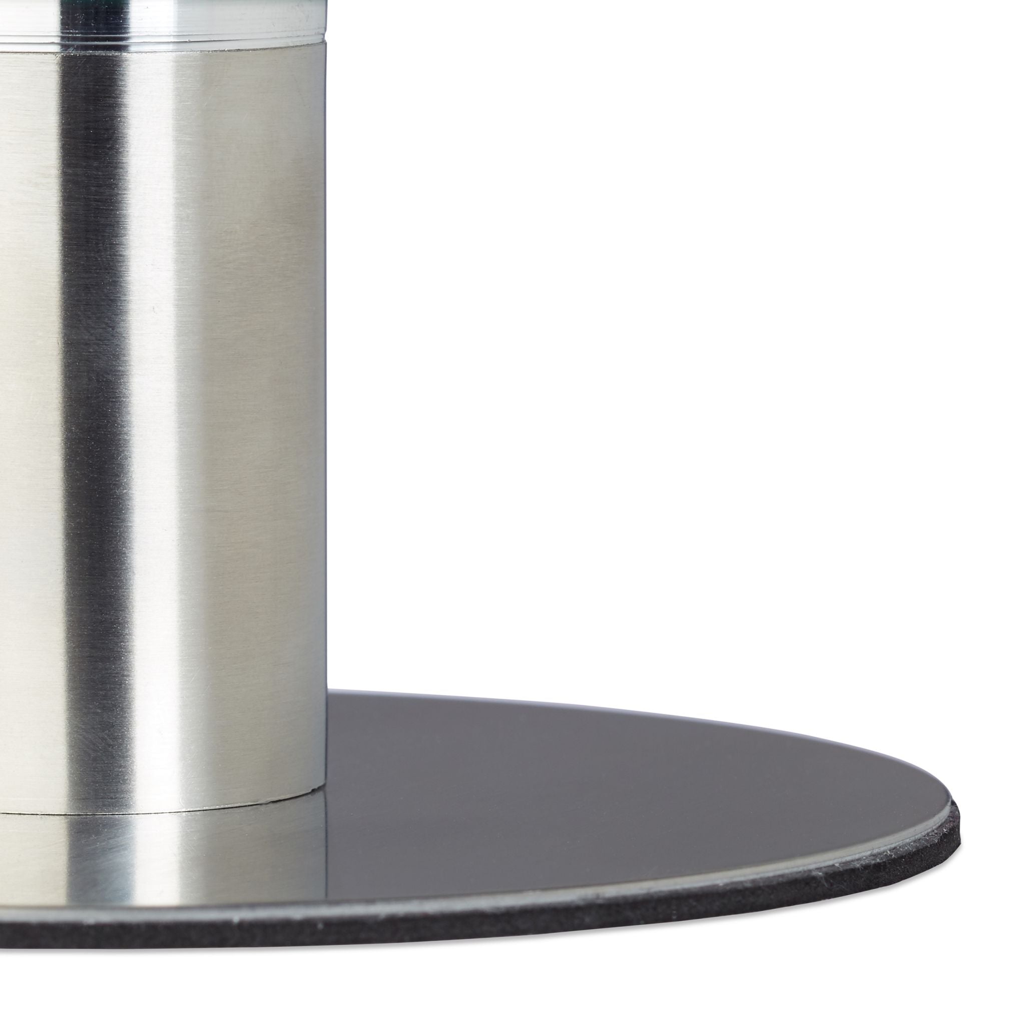 Tortenplatte drehbar mit Standfuss Silber-Transparent von Relaxdays