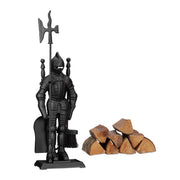 Kaminbesteck Ritter Gusseisen 4 teilig Schwarz von Relaxdays