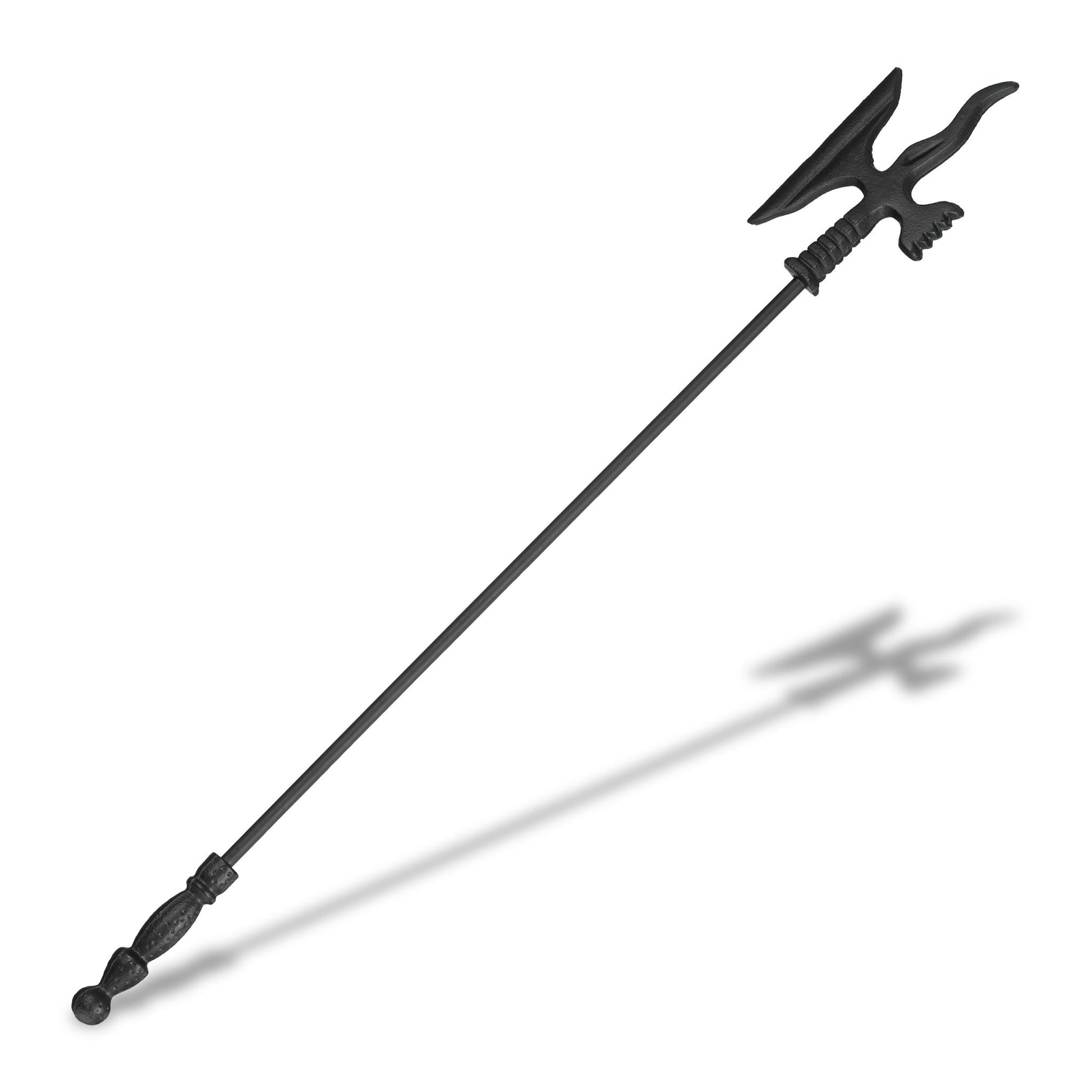 Kaminbesteck Ritter Gusseisen 4 teilig Schwarz von Relaxdays
