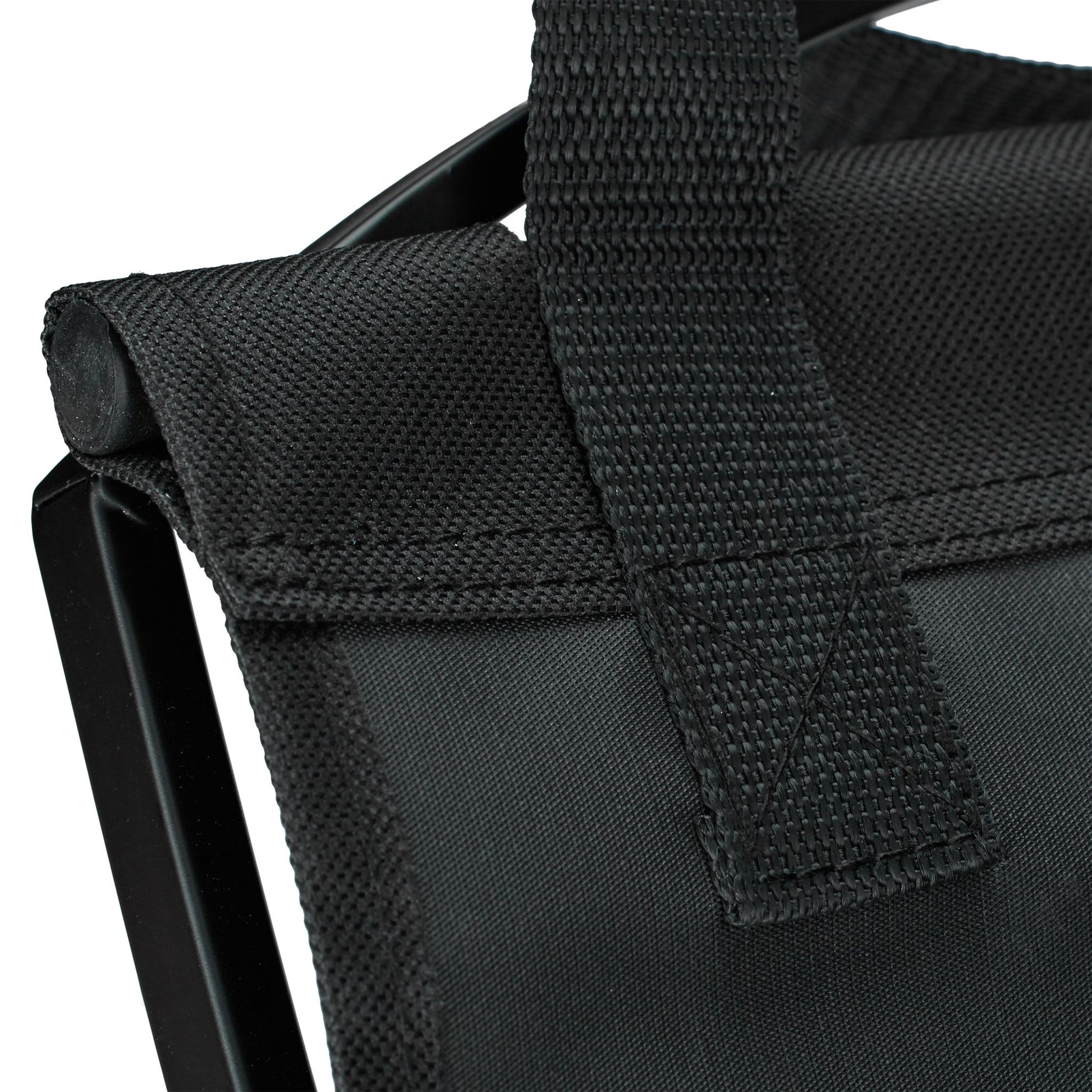Kaminholzkorb mit Tragetuch Schwarz von Relaxdays