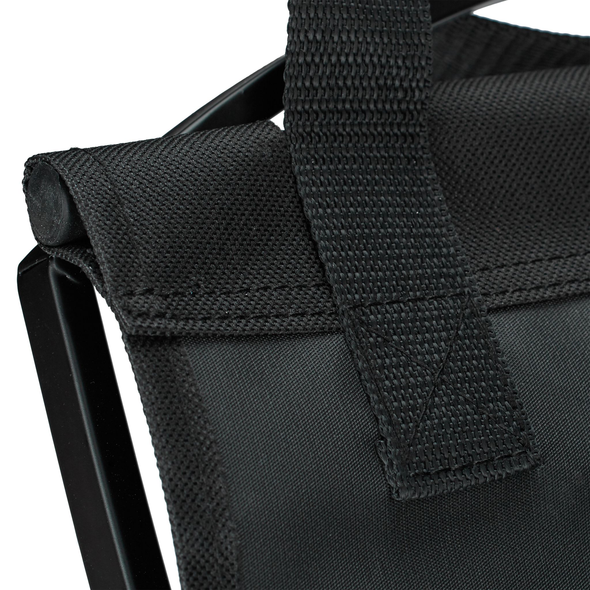 Kaminholzkorb mit Tragetuch Schwarz von Relaxdays