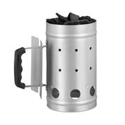 Anzündkamin Schwarz-Silber von Relaxdays