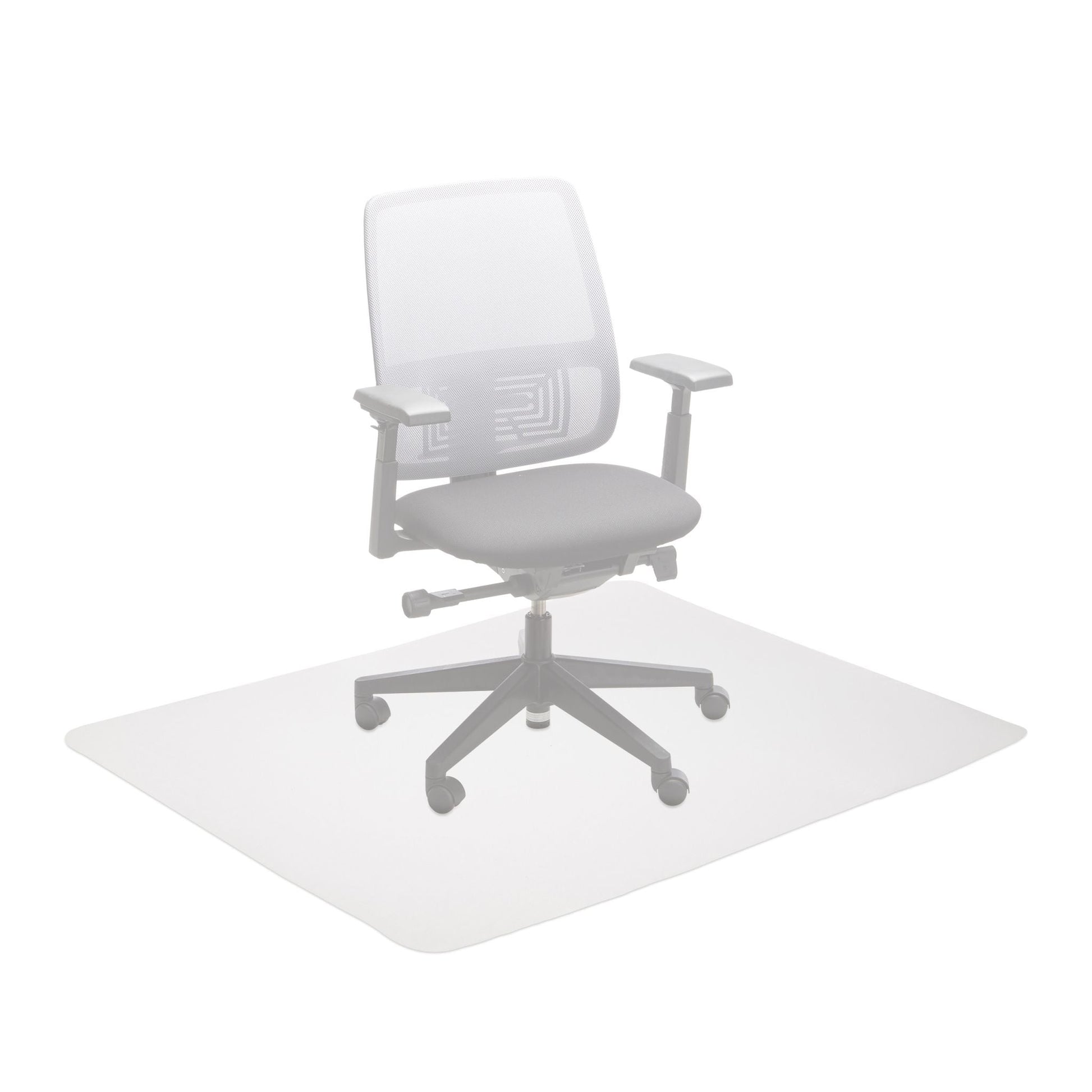 Eckige Bürostuhlunterlage in 3 Grössen Weiss von Relaxdays