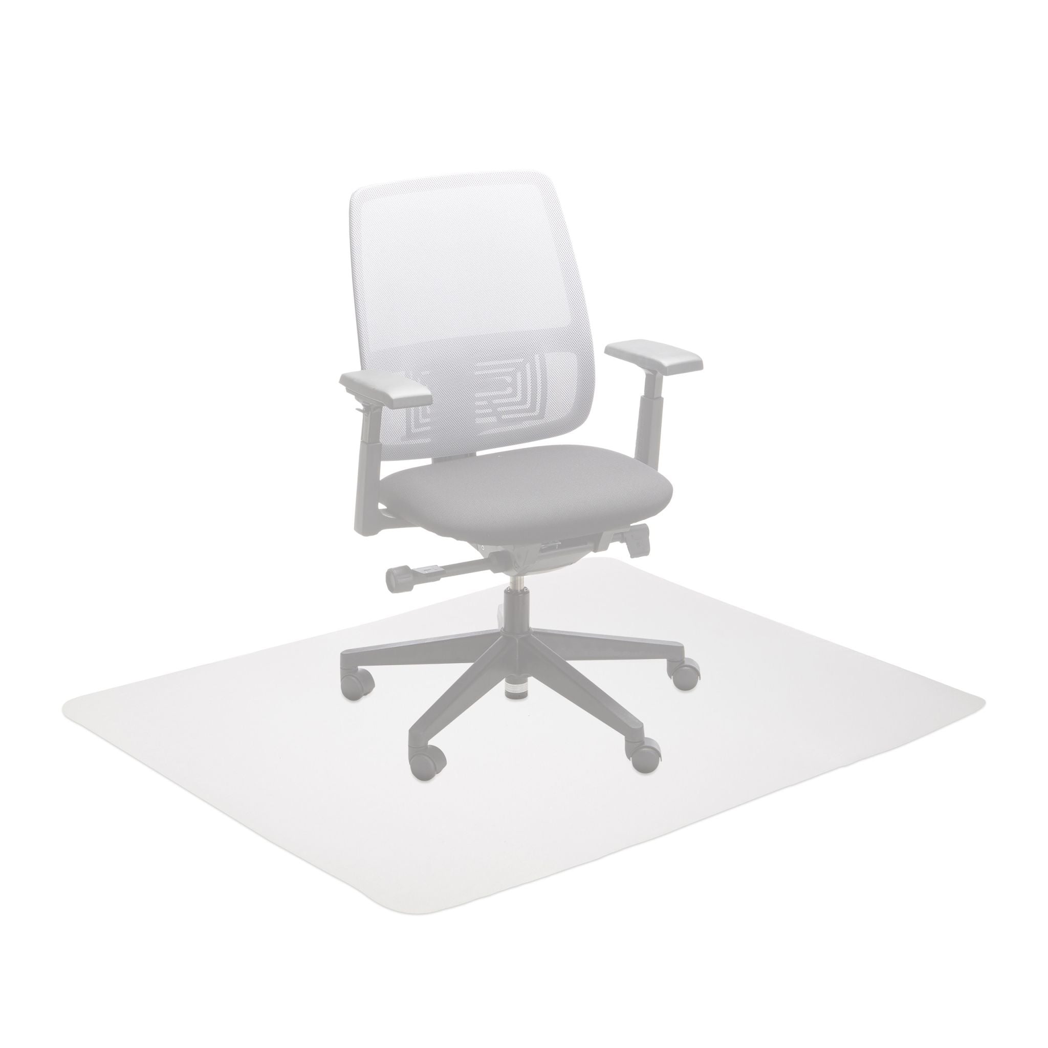 Eckige Bürostuhlunterlage in 3 Grössen Weiss von Relaxdays
